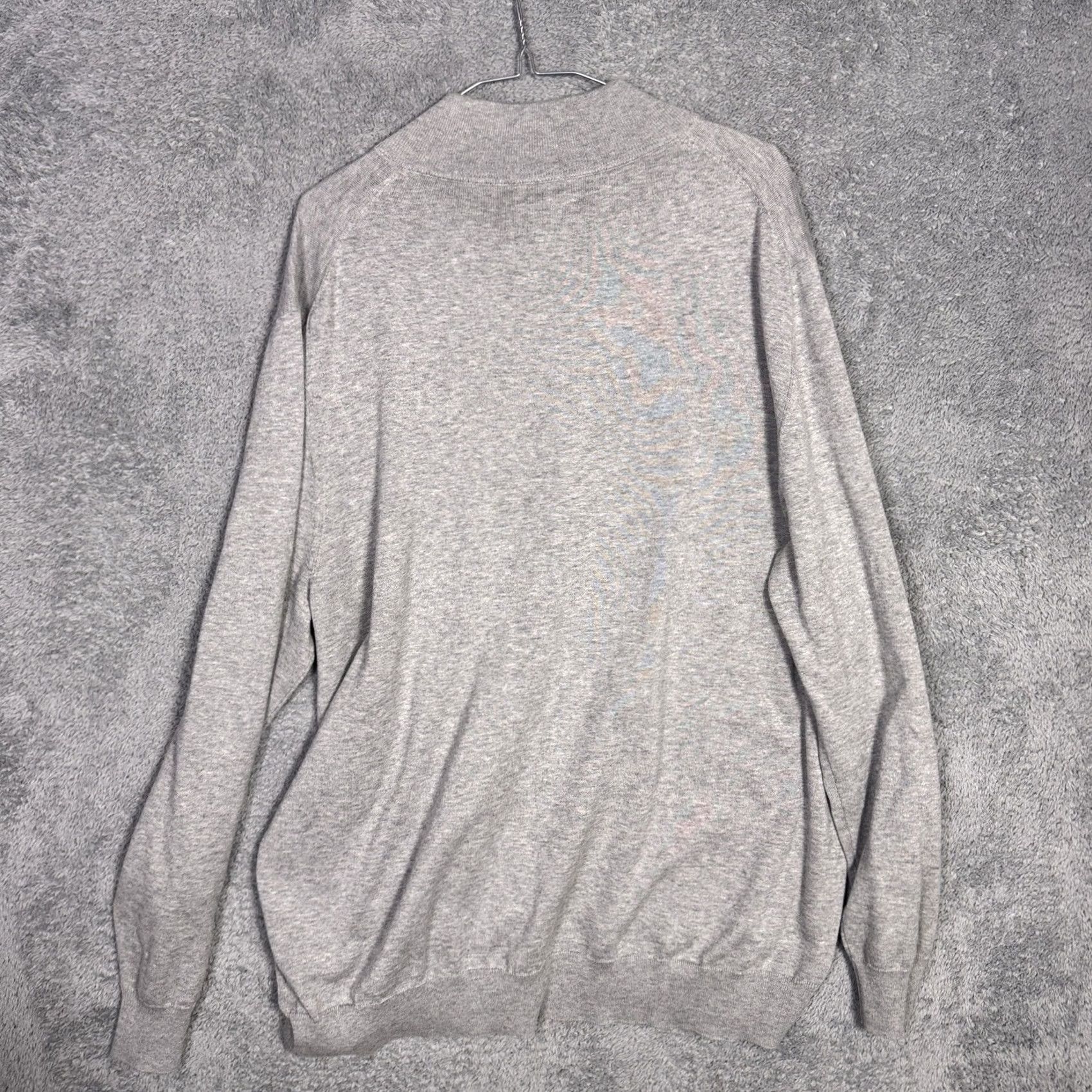 Brooks Brothers Brooks Brothers Sweater Mens 2XL Pullover Knit 1/4 Zip Mock Neck Carded Grey Cotton Regular 2XL Mens Zip Sweatshirt Size US XXL / EU 58 / 5 - 6 Thumbnail