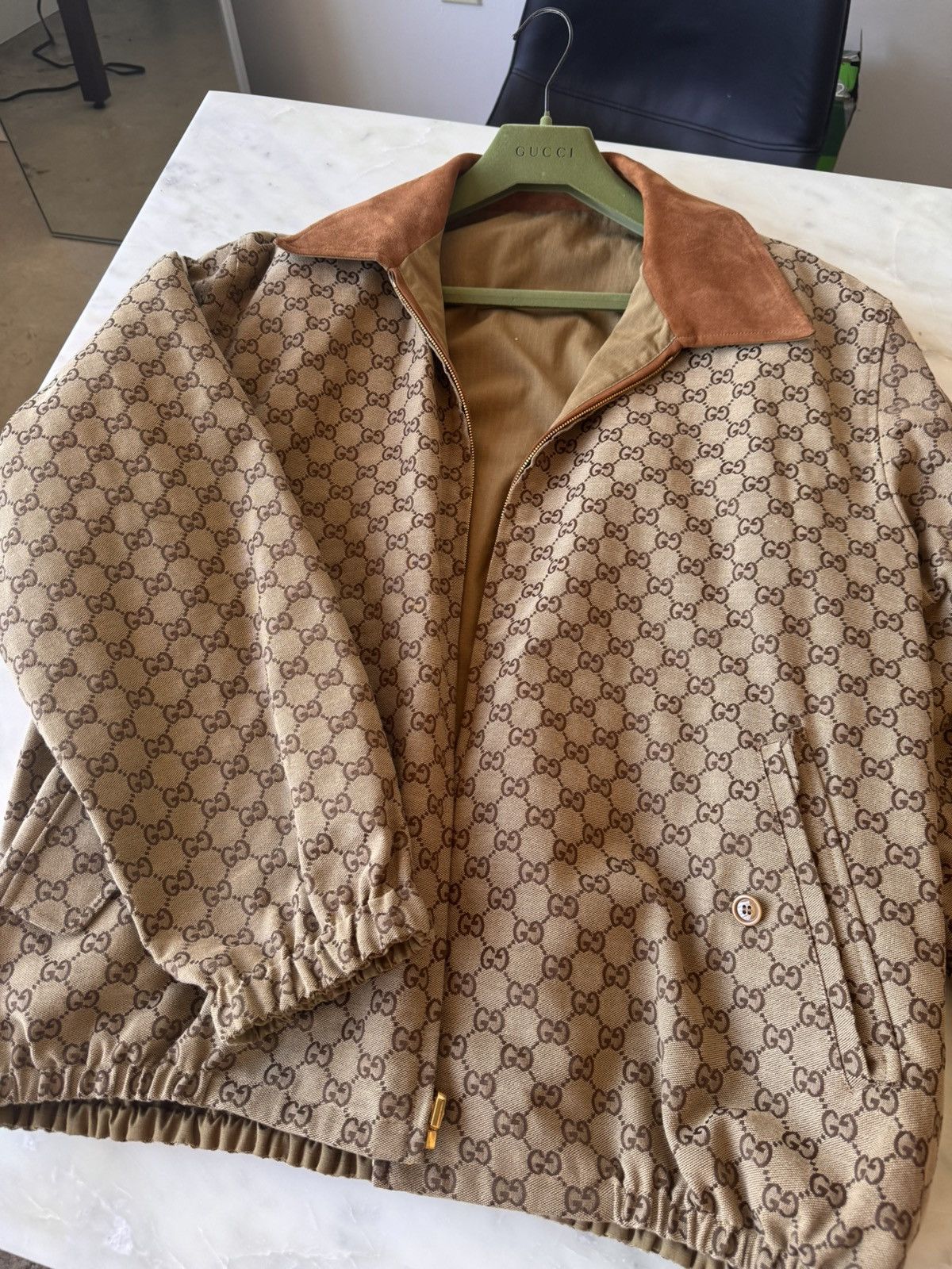Gucci Gucci Reversible GG Jacket 'Light Brown' Size US L / EU 52-54 / 3 - 3 Thumbnail