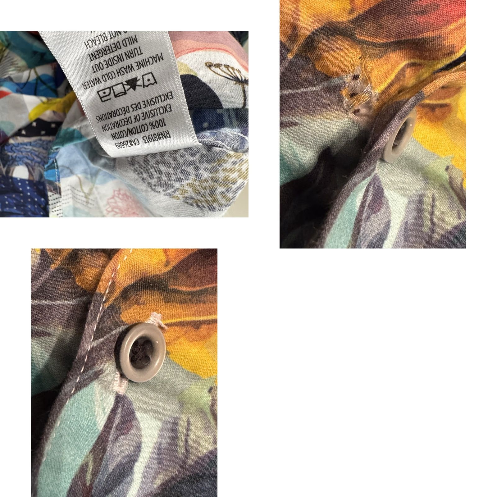 Robert Graham Robert Graham Skull Floral Print Colorful Mens 4XL Shirt Size US XXL / EU 58 / 5 - 8 Thumbnail