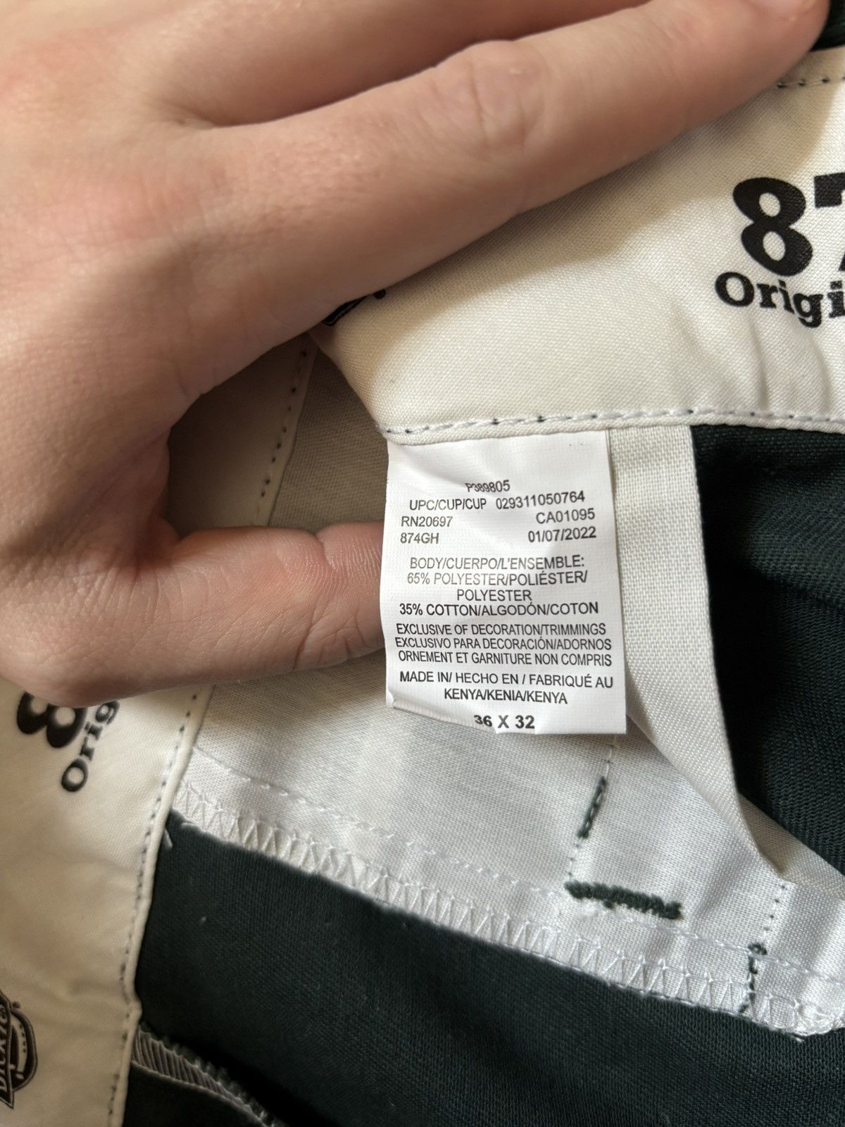 Dickies Dickies 874 Dark Green (Forest Green) 36x32 Original Fit Size US 36 / EU 52 - 2 Thumbnail