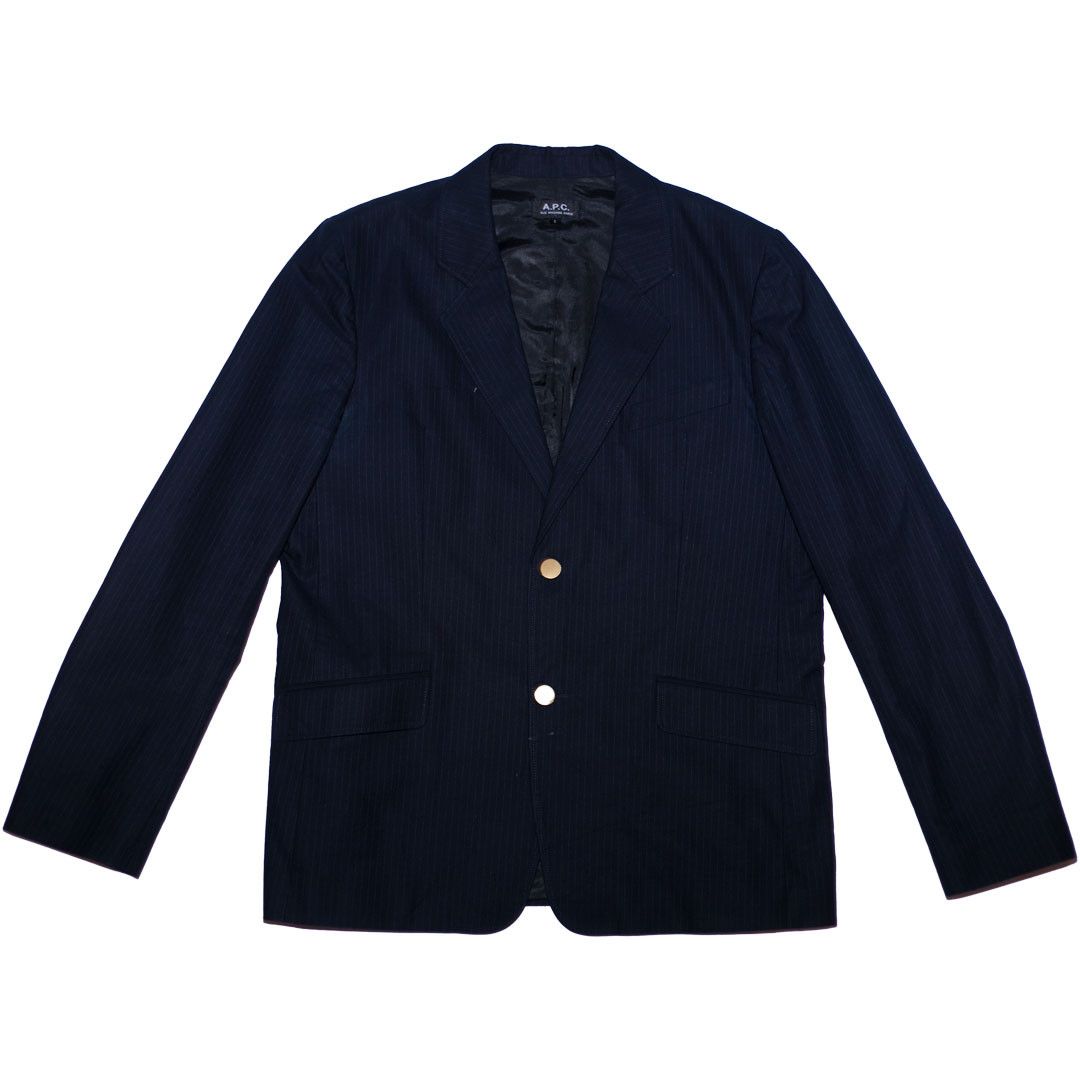 A.P.C. A.P.C (APC) - Pinstripe Blazer - Navy - M Size 40R - 1 Thumbnail