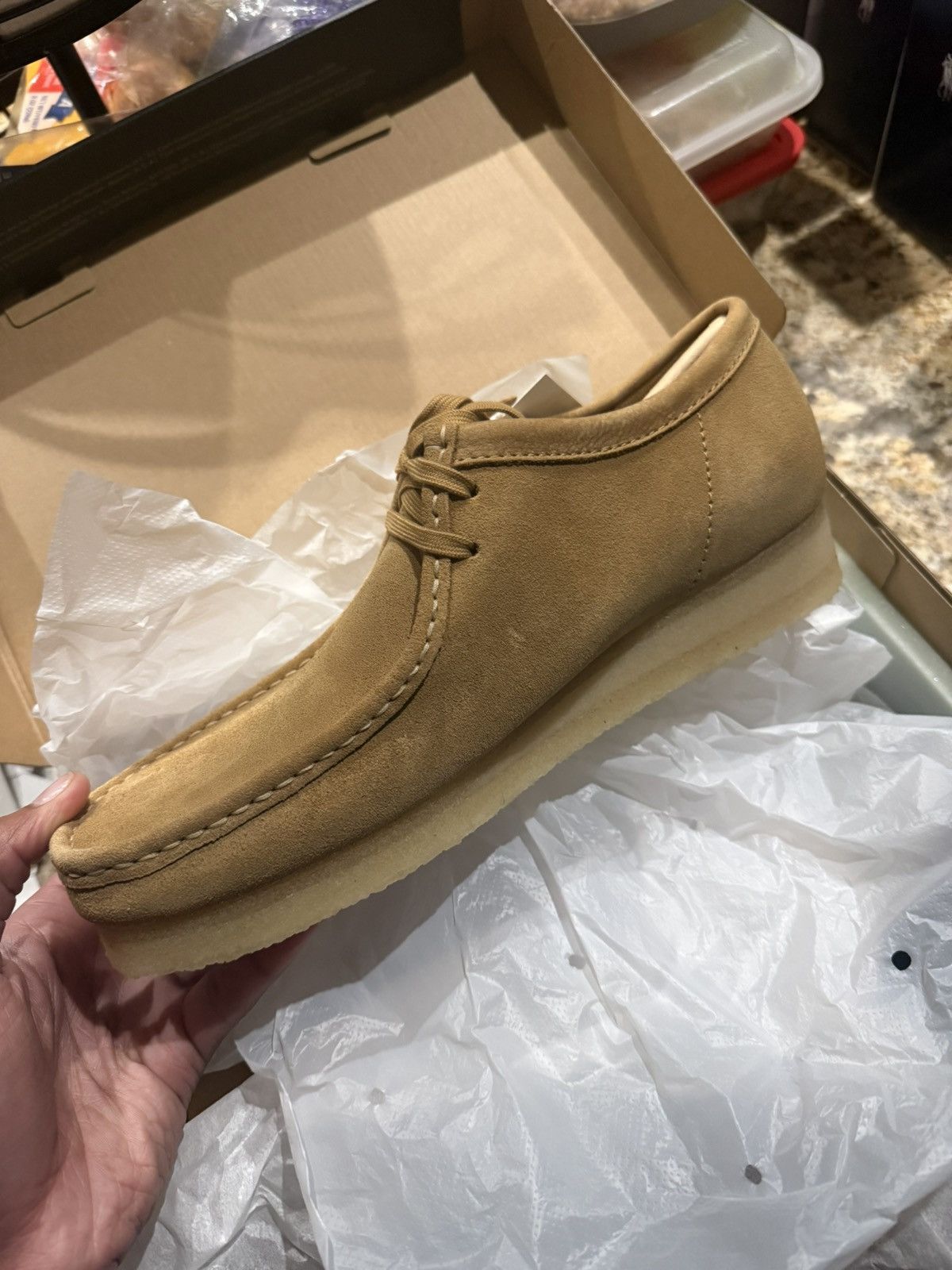 Clarks Clark Wallabe Mid Tan Suede 11.5 Size US 11.5 / EU 44-45 - 1 Thumbnail