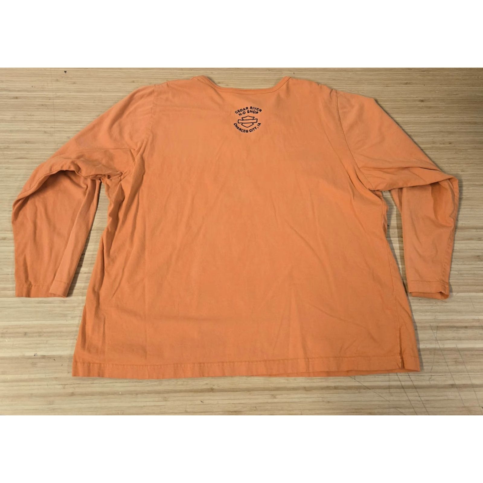 Harley Davidson VINTAGE Harley-Davidson Shirt Womens XL Long Sleeve Live to Ride 2003 Orange Graphic Print Mens? Size M / US 6-8 / IT 42-44 - 4 Thumbnail
