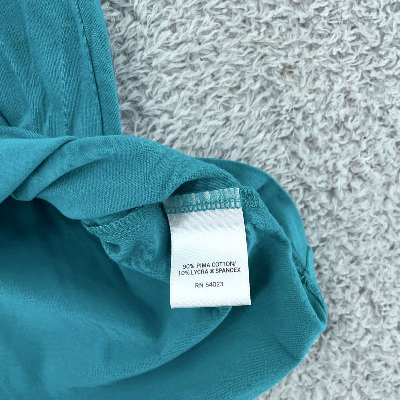 Banana Republic Banana Republic Shirt Womens Small Teal Twist Front Tank Top Stretch Pima Cotton Tank Size S / US 4 / IT 40 - 7 Thumbnail