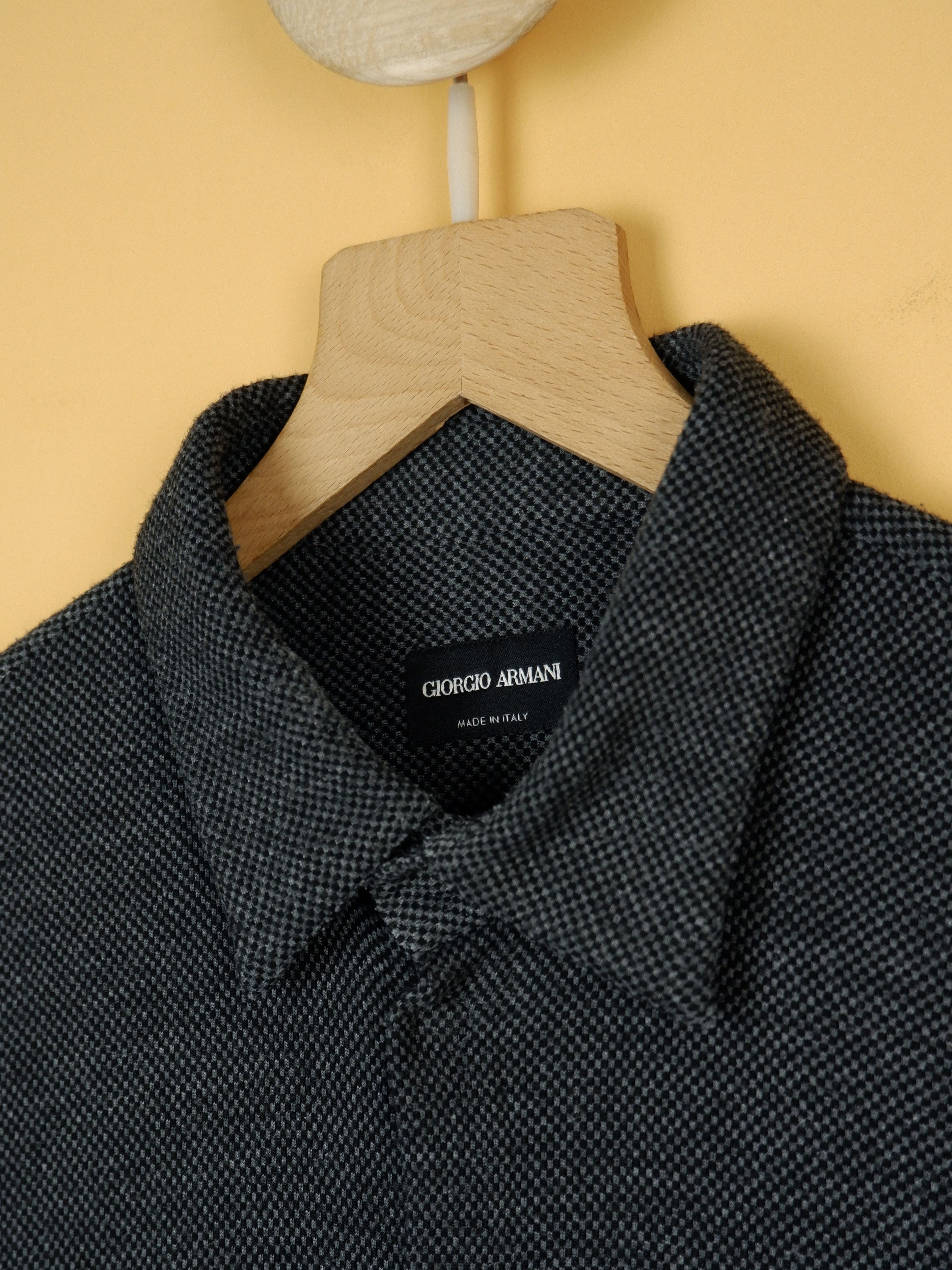 Last drop! Giorgio Armani salt and pepper knit shirt