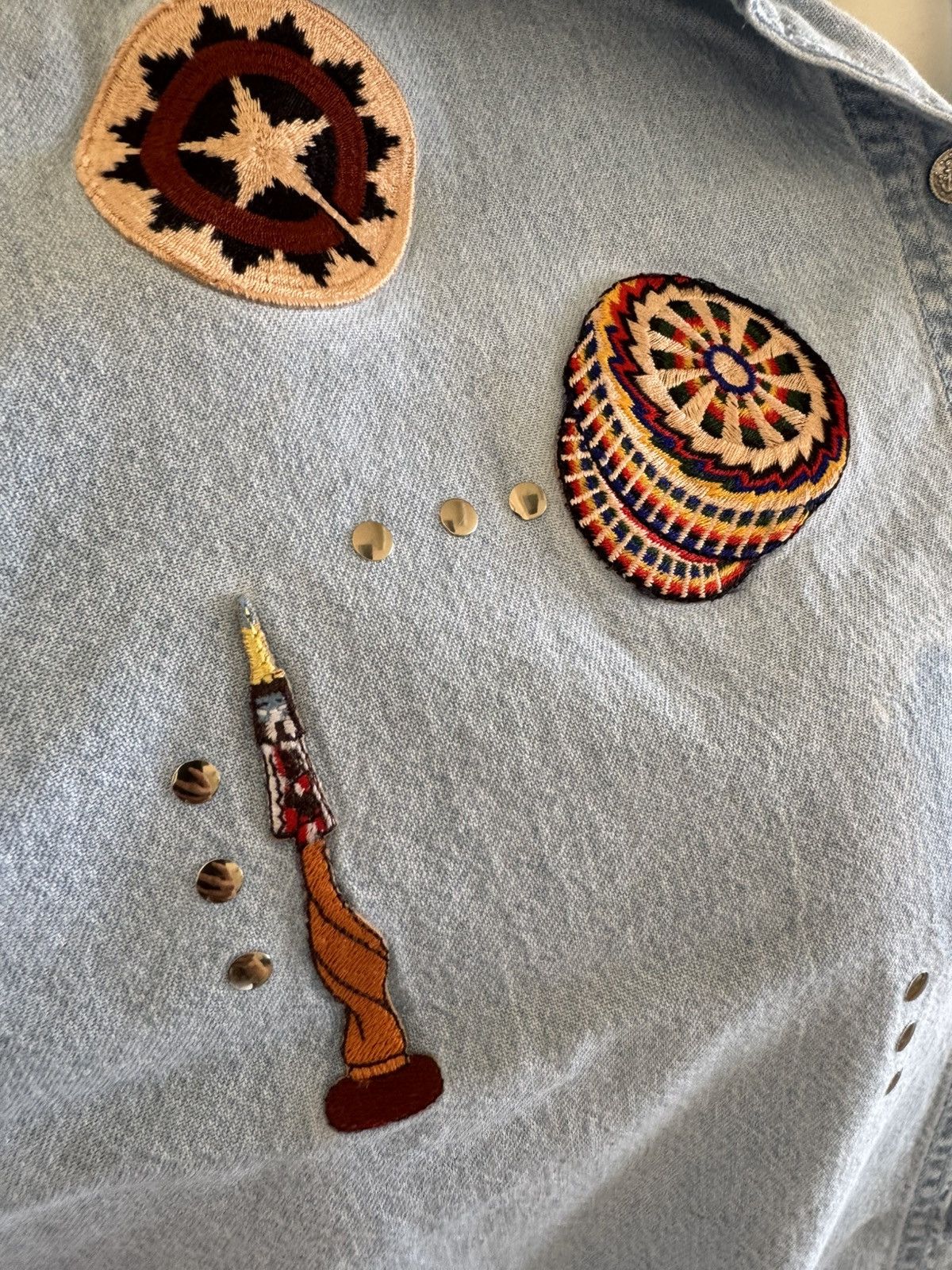 Vintage Tia Medium vintage 90s denim women’s shirt southwestern Size M / US 6-8 / IT 42-44 - 7 Thumbnail