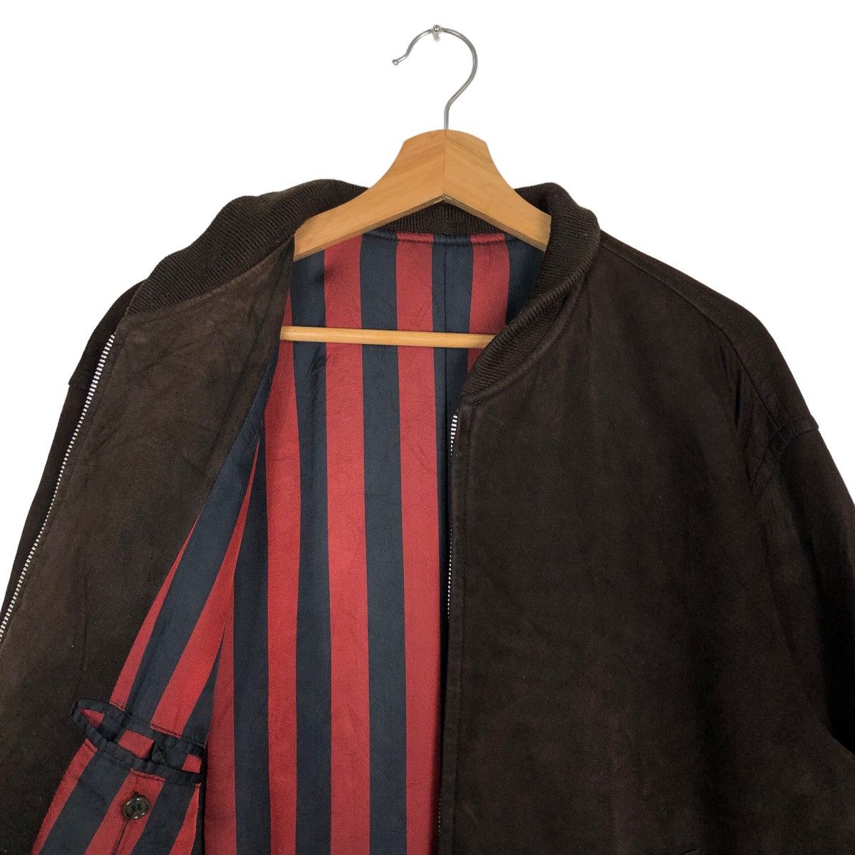 Issey Miyake 🔥90s VINTAGE GENUINE LEATHER BOMBER JACKET ROPE ISSEYMIYAKE Size US M / EU 48-50 / 2 - 10 Thumbnail