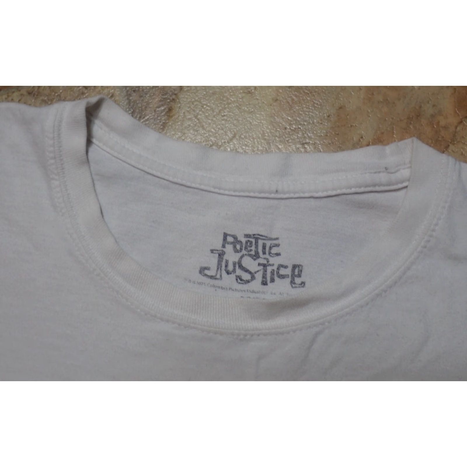 Vintage VINTAGE Rare Poetic Justice Adult Medium Tupac T-Shirt Mens WHITE Graphic Print 90s Hip Hop Tee Size US M / EU 48-50 / 2 - 7 Thumbnail