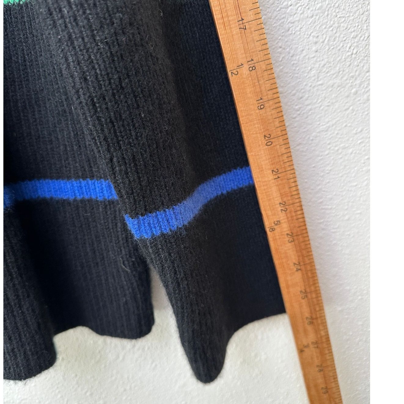 Other The Elder Statesman Black Multicolor Stripe Cashmere Sweater Size M / US 6-8 / IT 42-44 - 12 Thumbnail