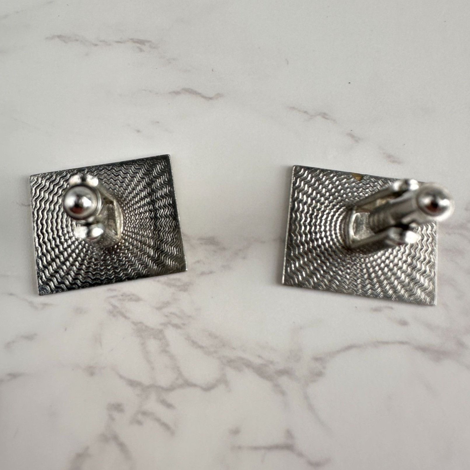 Vintage Vintage Silver Tone Cufflinks – Classic 60s Design Size ONE SIZE - 6 Thumbnail