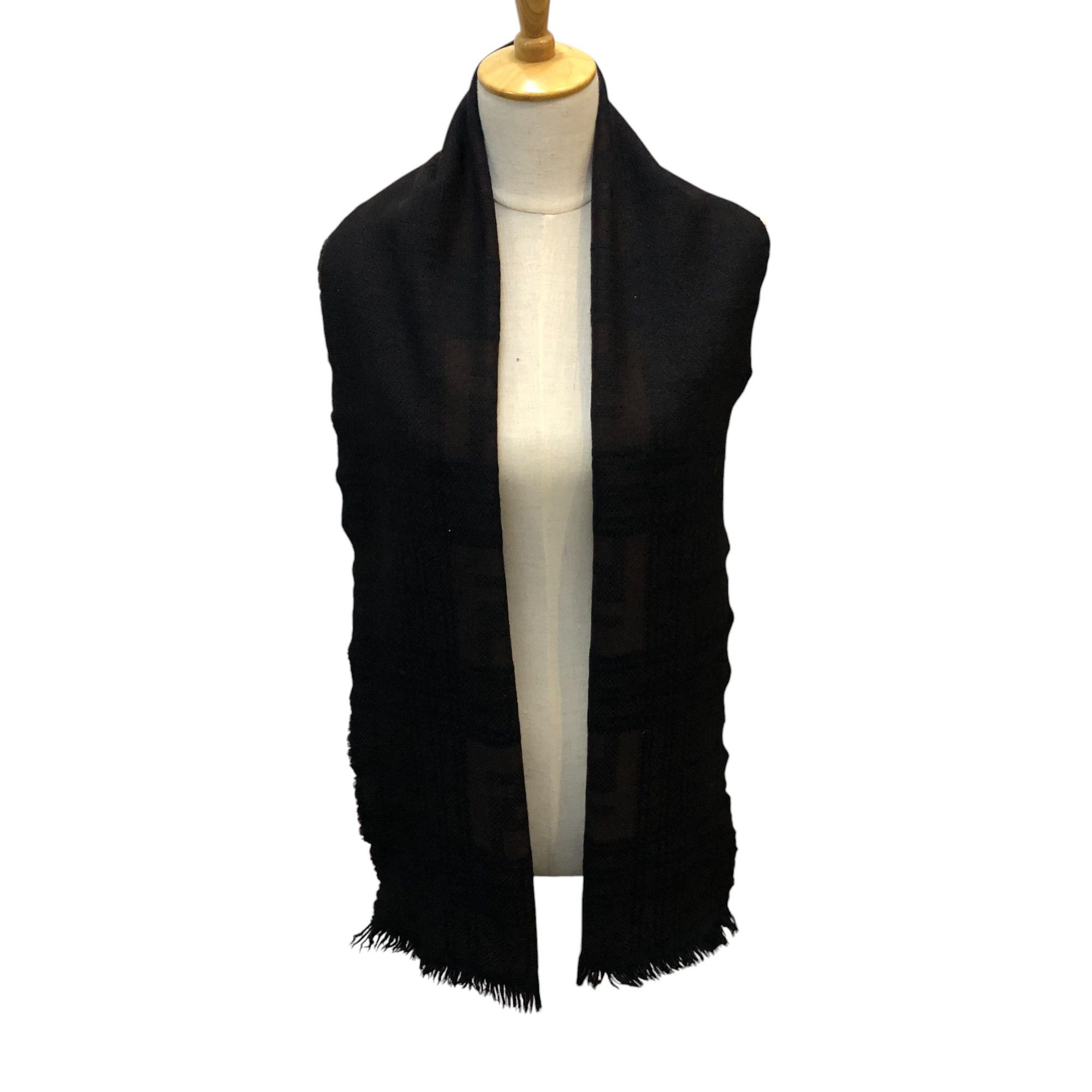 Japanese Brand Vintage Fendi Monogram Wool Scarf Muffler Neckwear V2916 Size ONE SIZE - 2 Thumbnail