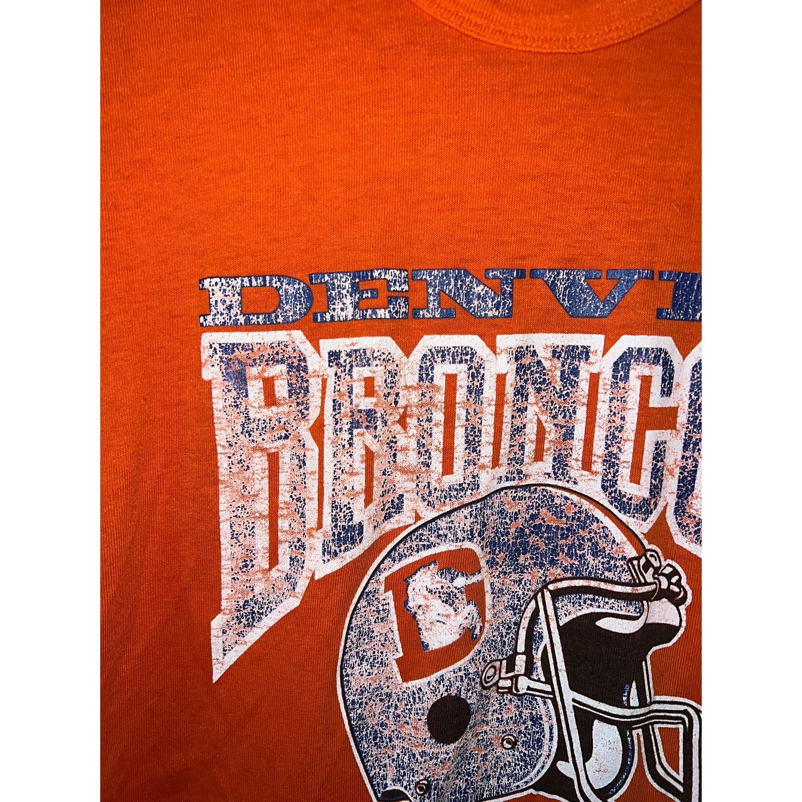 NFL 1980s Vintage Denver Broncos Faded NFL Football Shirt 80s M Size US M / EU 48-50 / 2 - 3 Thumbnail