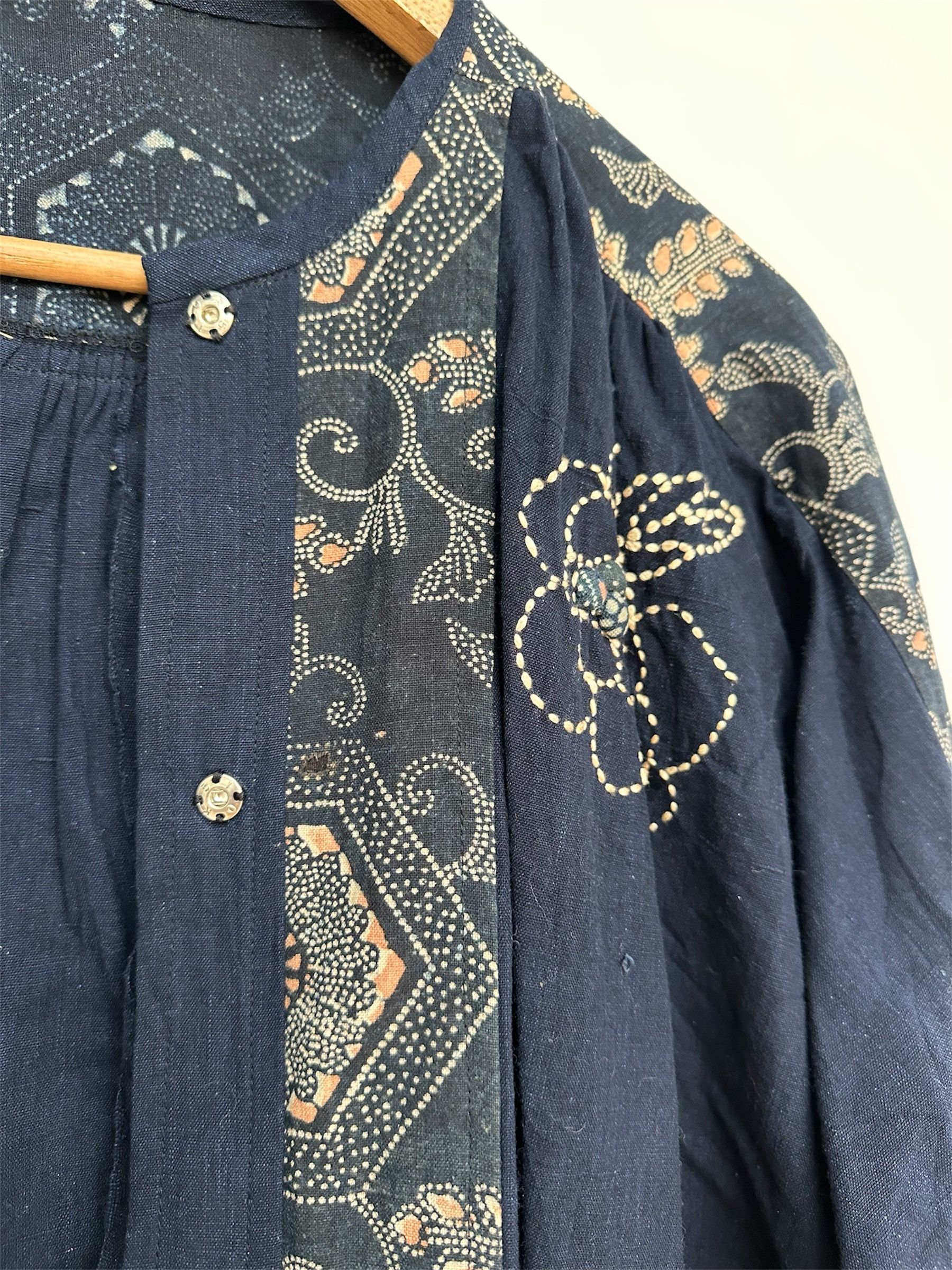 Indigo Vtg Japanese Brand Indigo Blue Shashiko Kendo Uniform Noragi Size US L / EU 52-54 / 3 - 7 Thumbnail