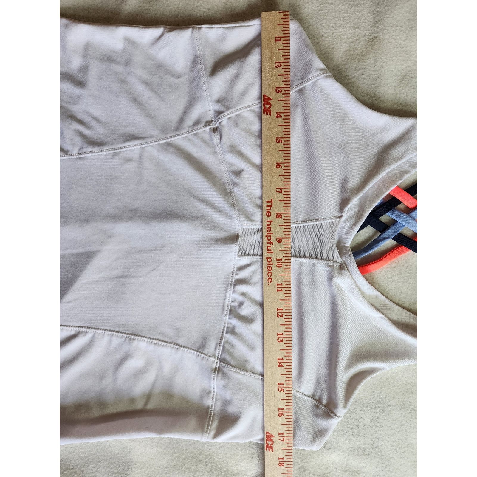 Other Lucky In Love Criss Cross Activewear Tank Top Cami L White Size L / US 10 / IT 46 - 5 Thumbnail