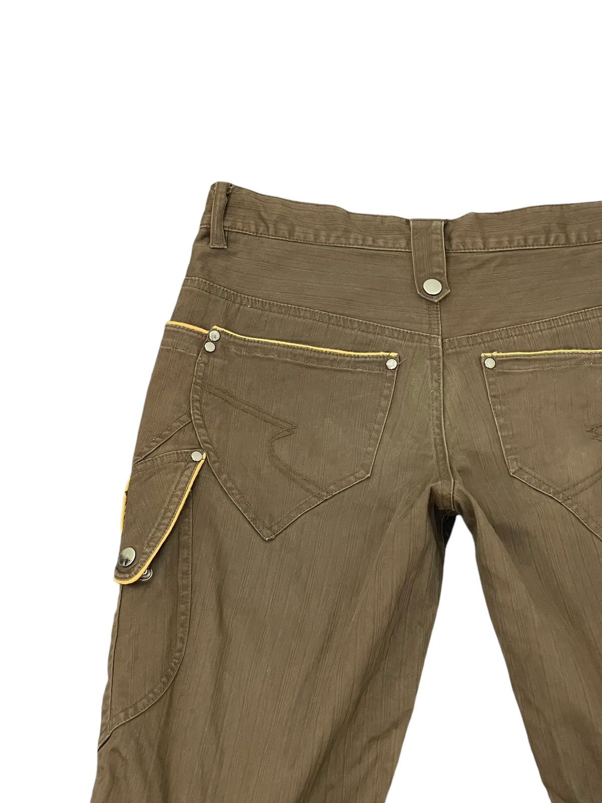 Le Grande Bleu (L.G.B.) Flare Cargo Semantic Design Faded Herringbones 1🟦4 Size US 31 - 9 Thumbnail