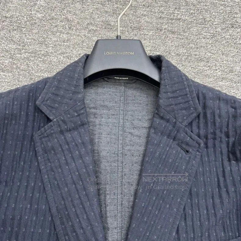 Hermes Hermes Embossed Stripe Wool Blazer. Size US L / EU 52-54 / 3 - 4 Thumbnail