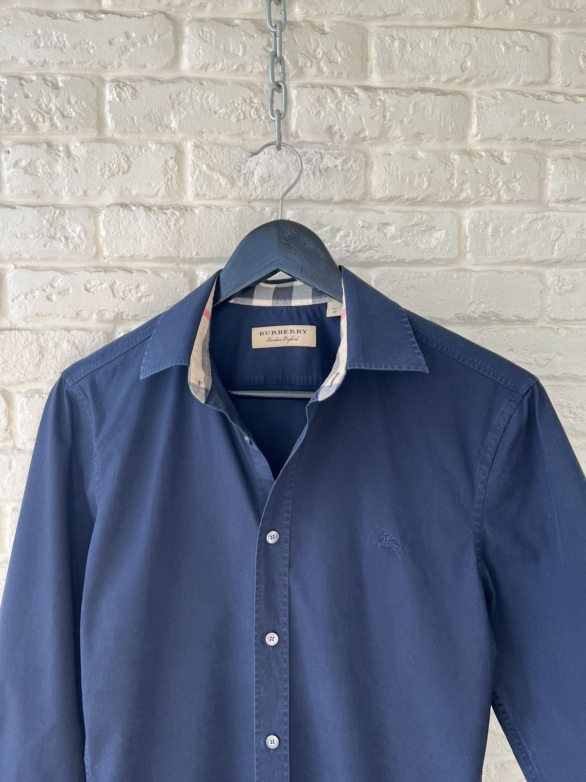 Burberry Burberry London Blue Checked Button Up Shirt Size US XS / EU 42 / 0 - 2 Thumbnail