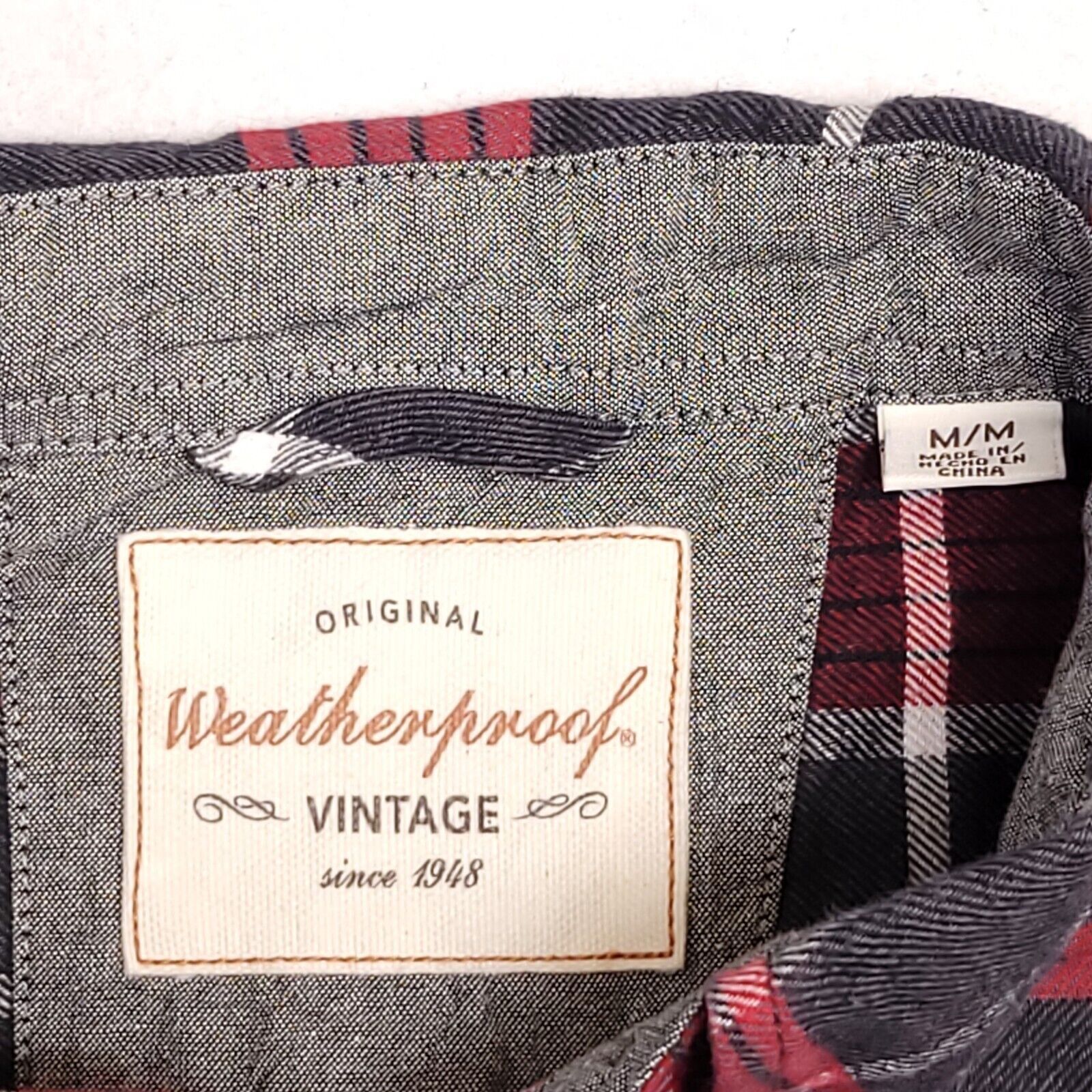 Weatherproof Weatherproof Tartan Flannel Shirt Mens Size Medium M Red Size US M / EU 48-50 / 2 - 3 Thumbnail