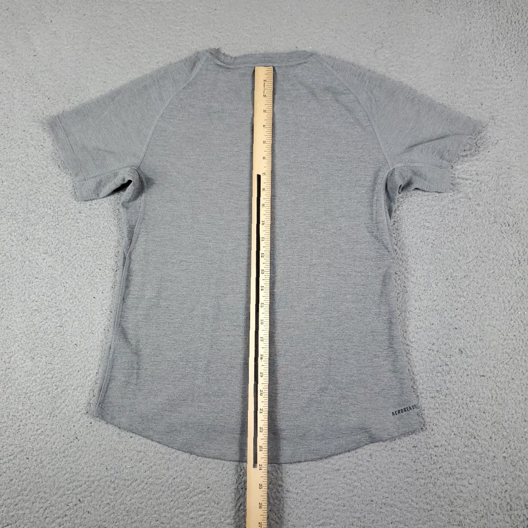 Adidas Adidas Shirt Adult Size Small Gray Logo Gym Active Work Out Short Sleeve Size US S / EU 44-46 / 1 - 3 Thumbnail