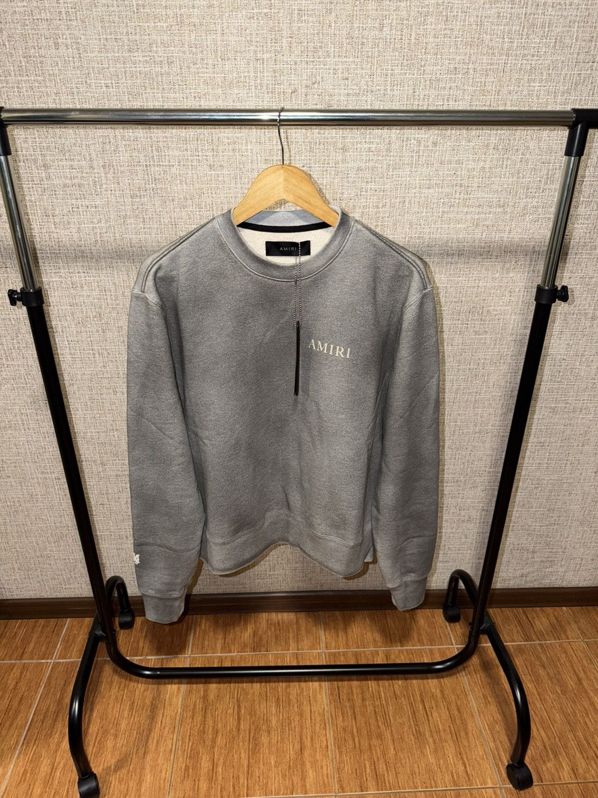 Amiri AMIRI AGED PUFF LOGO GREY SWEATSHIRT Size US S / EU 44-46 / 1 - 2 Thumbnail