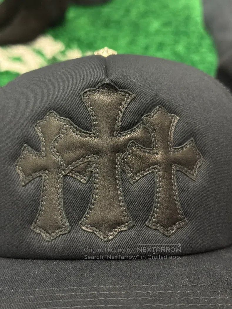 Chrome Hearts CHROME HEARTS Size OS Black three-piece leather baseball ca Size ONE SIZE - 9 Thumbnail