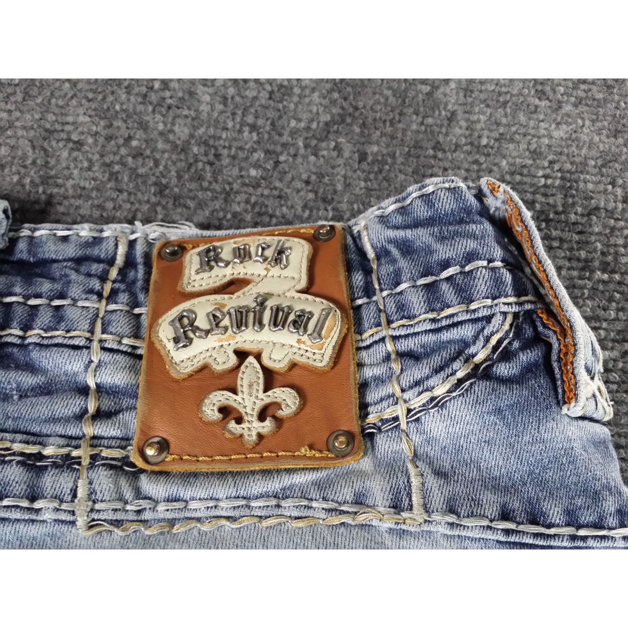 Rock Revival Rock Revival Emmitt Slim Straight Reworked Shorts Women Sz 3 Size 32" / US 10 / IT 46 - 9 Thumbnail
