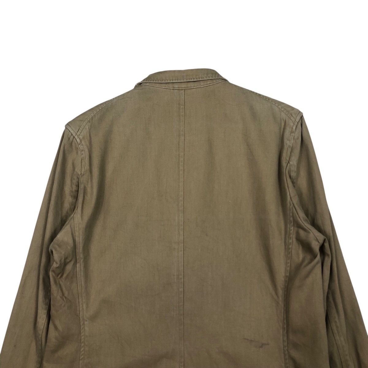 Japanese Brand SHIPS Japan Washed Cotton Work Blazer in Olive Issey Miyake Size US M / EU 48-50 / 2 - 10 Thumbnail