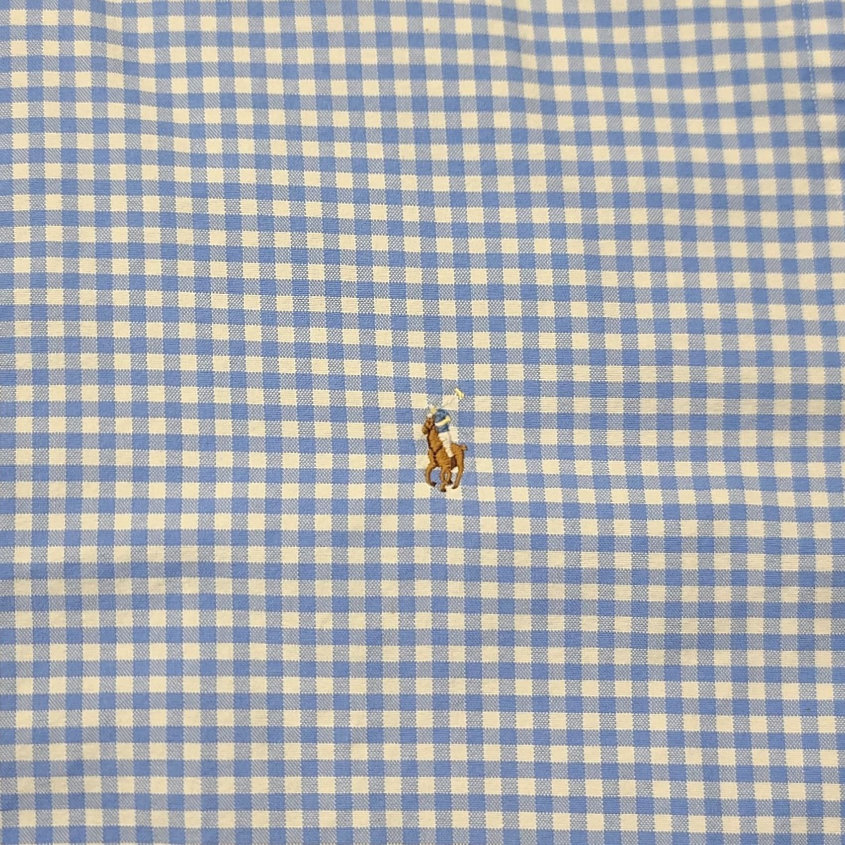 Polo Ralph Lauren VINTAGE Polo Ralph Lauren Shirt Big 3X Mens Blue Gingham Check Short Sleeve Button-Up Cotton Oxford Pony Logo Classic, Preppy, 90s Style Gender Mens Size US XXL / EU 58 / 5 - 7 Thumbnail