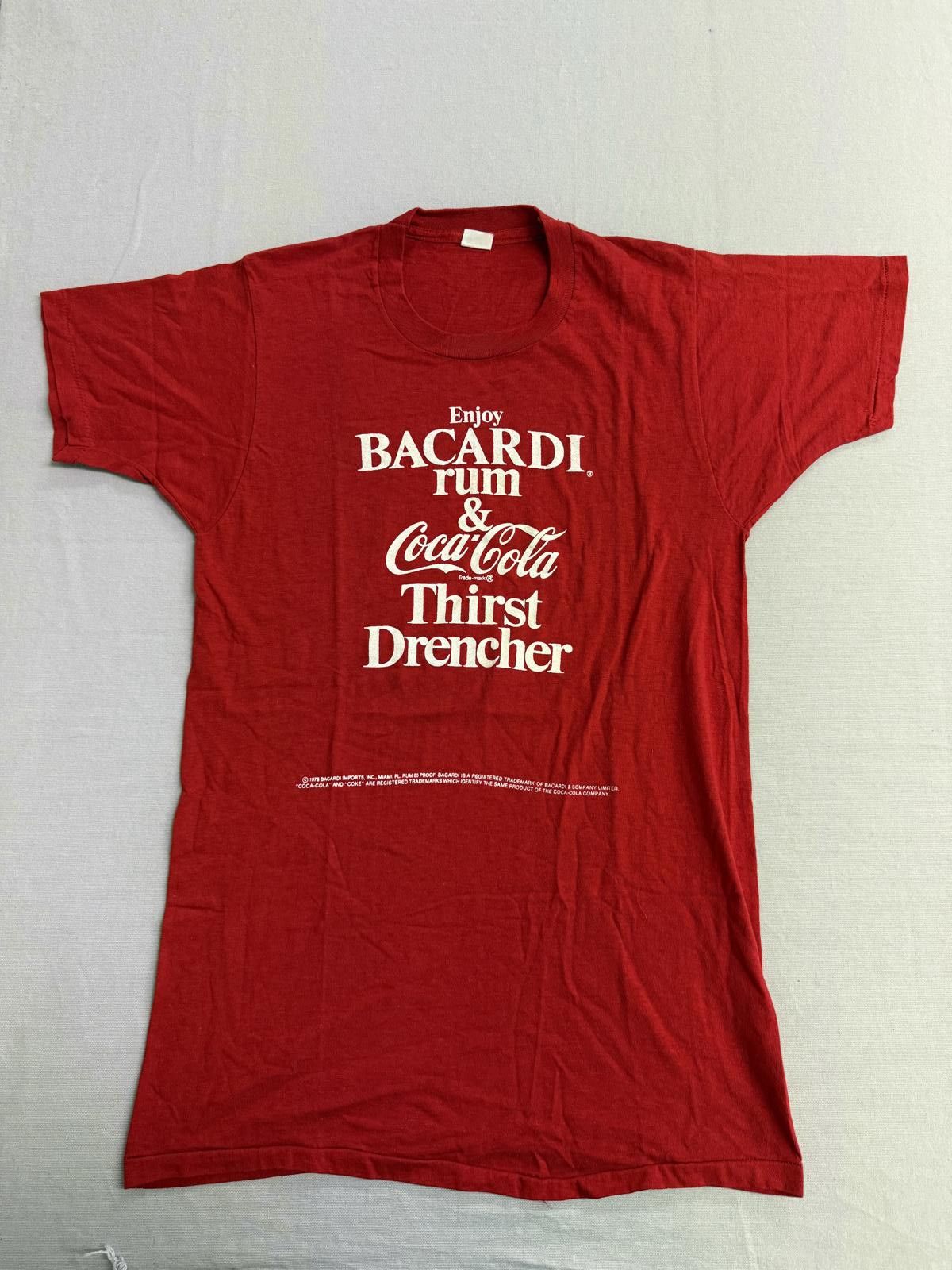 Other Vintage 70s Bacardi Rum & Coca-Cola T-shirt Thirst Drencher Size US L / EU 52-54 / 3 - 1 Thumbnail