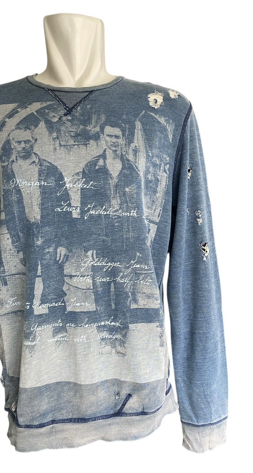Diesel Rare🔥DIESEL Fullprint Design Distressed Size US L / EU 52-54 / 3 - 2 Thumbnail
