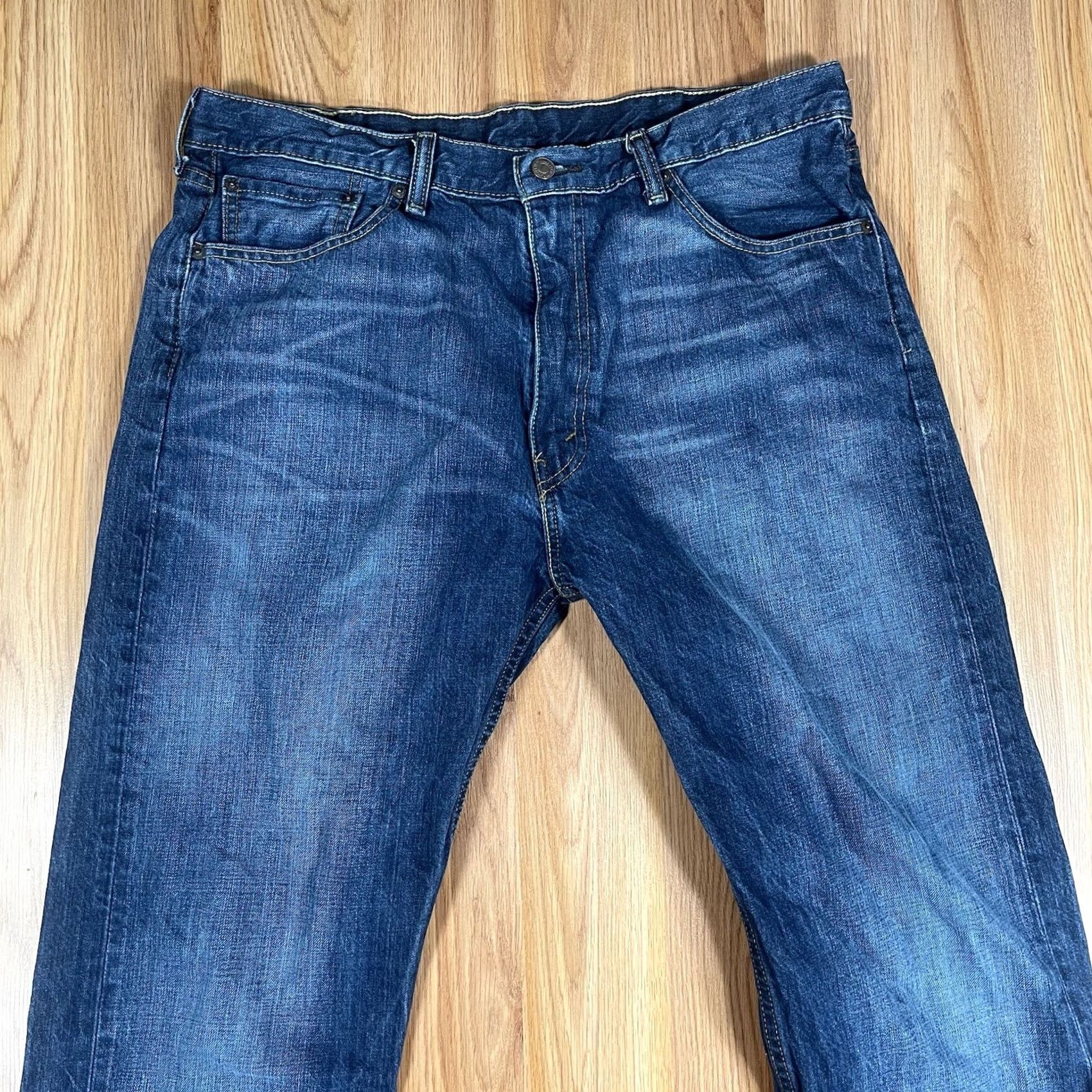 Levi's Levi'S Jeans Mens 38 Blue Men 38Wx34L Strauss Straight Leg Fit Denim Cotton Size US 38 / EU 54 - 2 Thumbnail