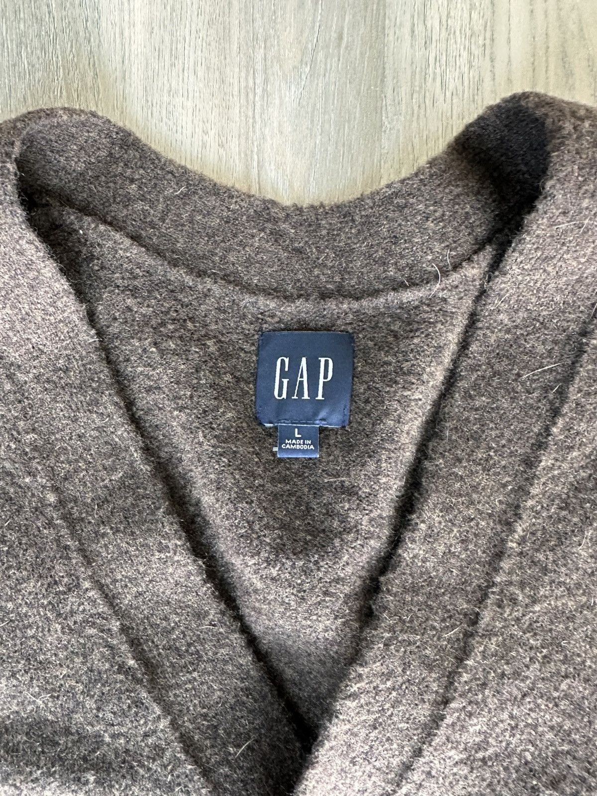 Gap × Vintage Vintage Brown GAP Cardigan Size US L / EU 52-54 / 3 - 3 Thumbnail