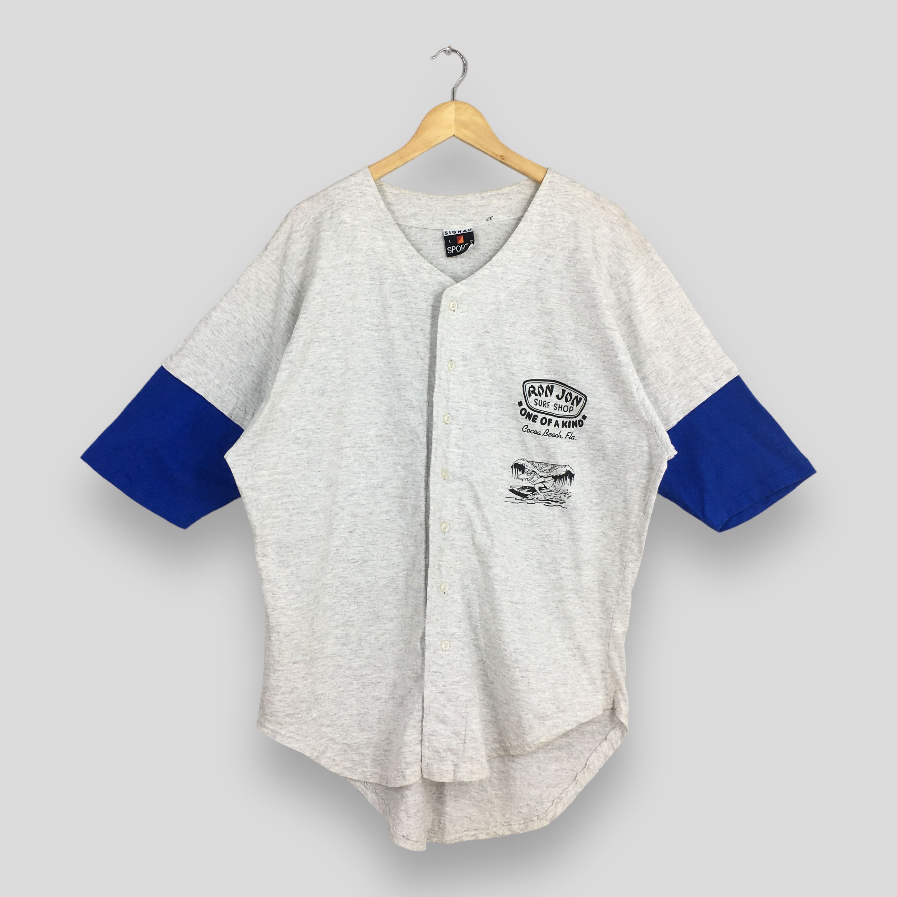 Ron Jon Surf Shop × Vintage Vintage Ron Jon Surf Shop Baseball Shirt Large Size US L / EU 52-54 / 3 - 3 Thumbnail