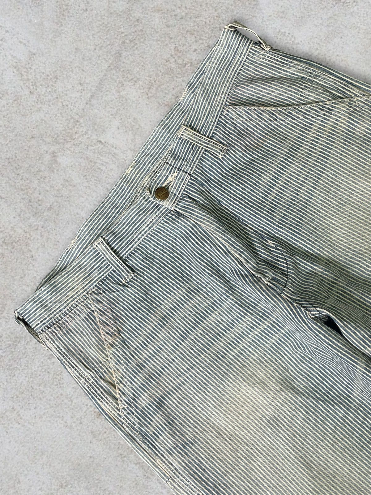 Lee Vintage Lee Hickory Iconic Railroad Carpenter Loose Jeans Size US 33 - 11 Thumbnail