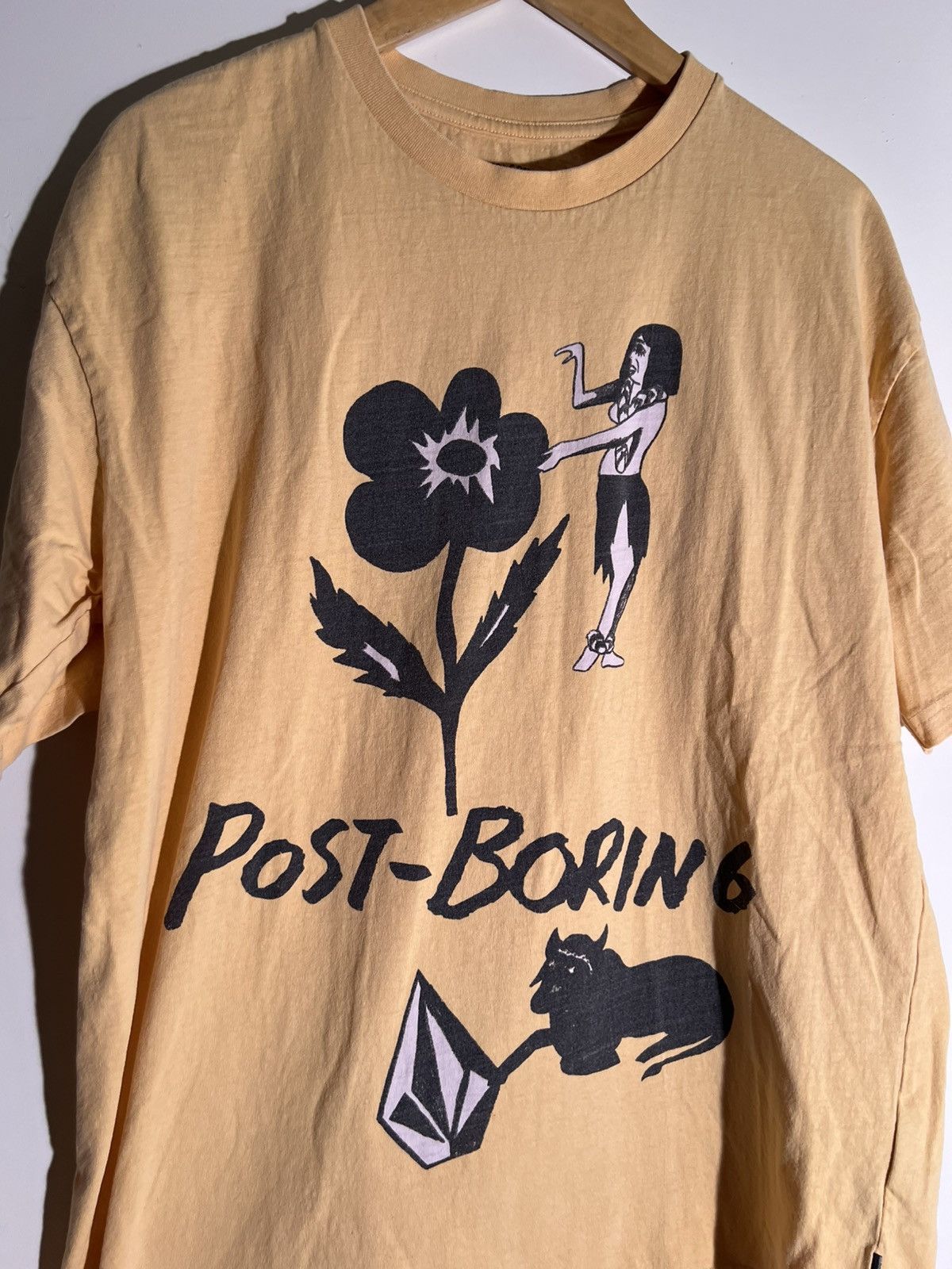 Vintage Y2K 2000’s Volcom Post Boring Flower Woman Cat Skater Shirt Size US M / EU 48-50 / 2 - 3 Thumbnail