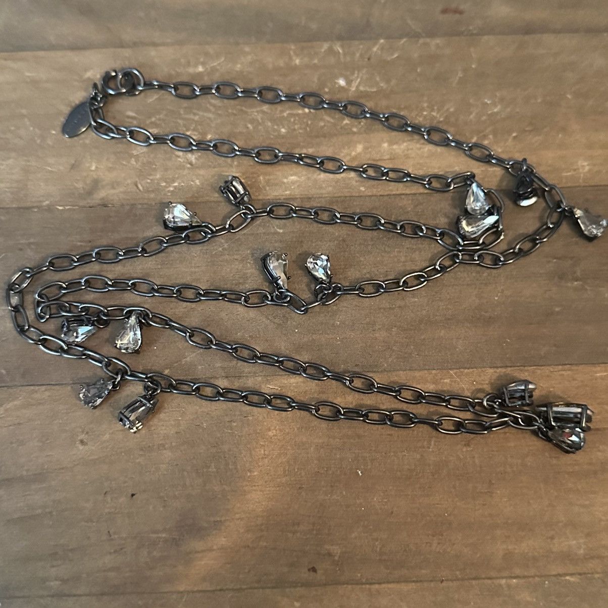 Ann Taylor × Vintage Vintage Ann Taylor silver tone rhinestone dangle necklace Size ONE SIZE - 2 Thumbnail