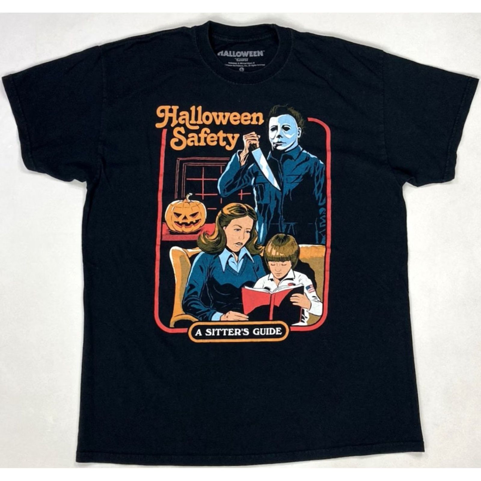CO Creepy Co Halloween Safety Graphic T-shirt Men Large Black Short Sleeve Size US XXL / EU 58 / 5 - 2 Thumbnail