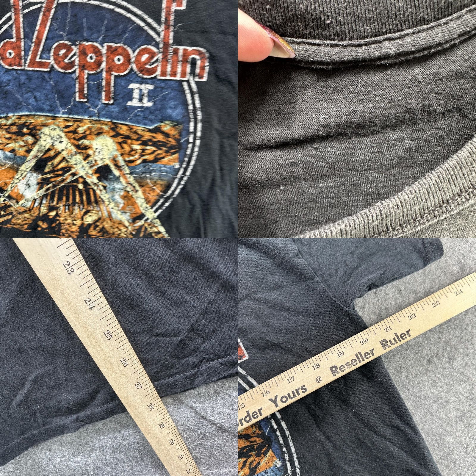 Vintage Led Zeppelin Shirt Medium Black Rock Band Graphic Album Tee Mens Size US M / EU 48-50 / 2 - 8 Thumbnail