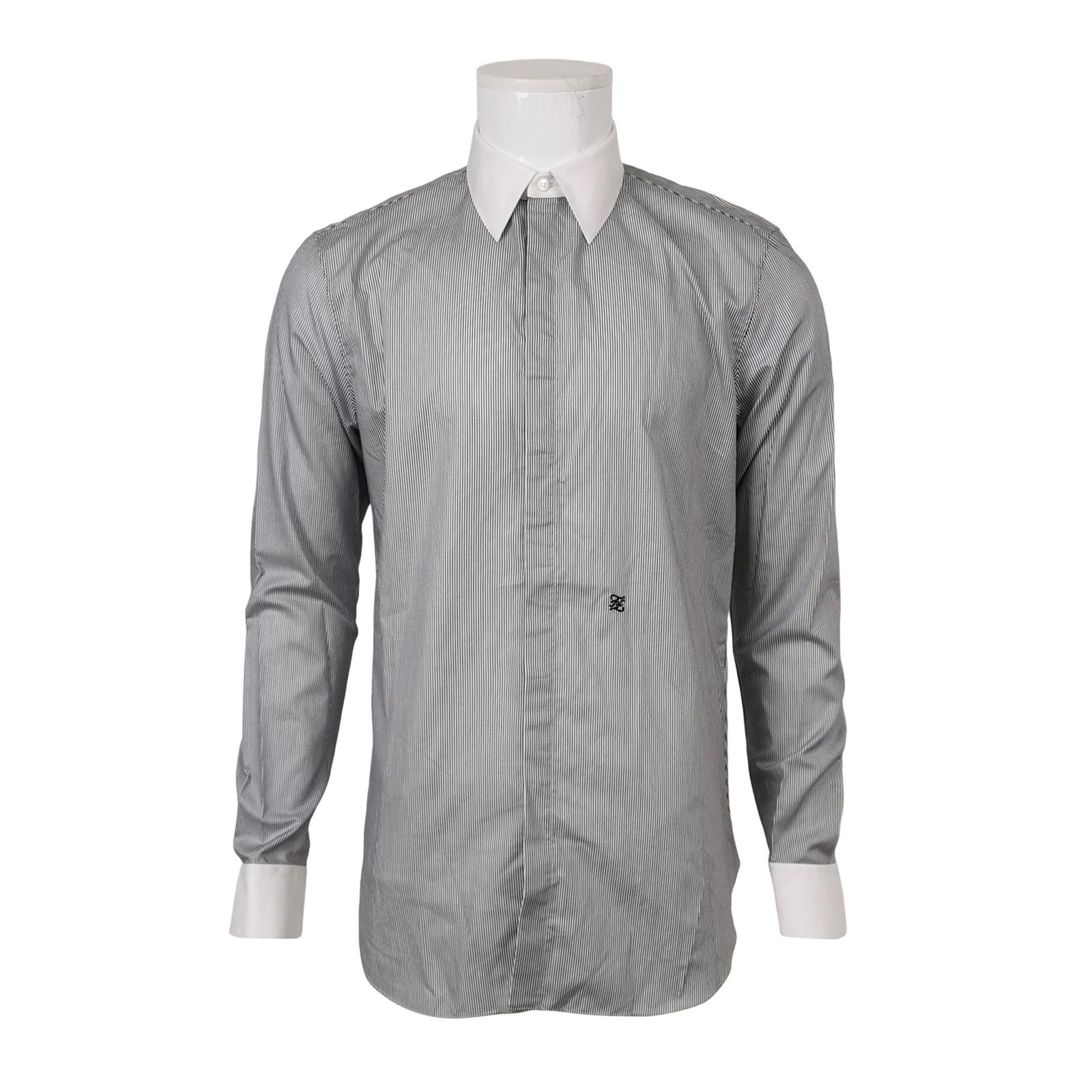 Fendi Fendi Striped Contrast Collar Shirt 39 Size US M / EU 48-50 / 2 - 1 Thumbnail