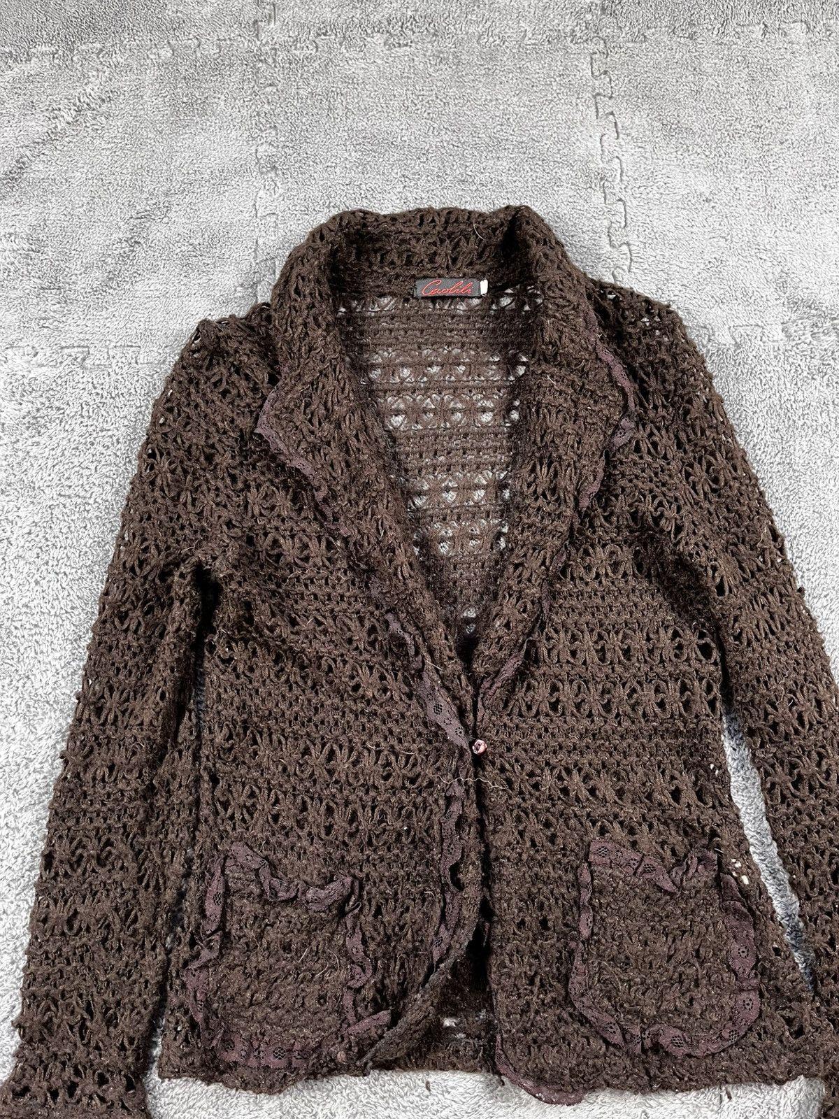 Japanese Brand VINTAGE 90S JAPAN KNIT MESH CARDIGAN AVANTGARDE Size M / US 6-8 / IT 42-44 - 4 Thumbnail