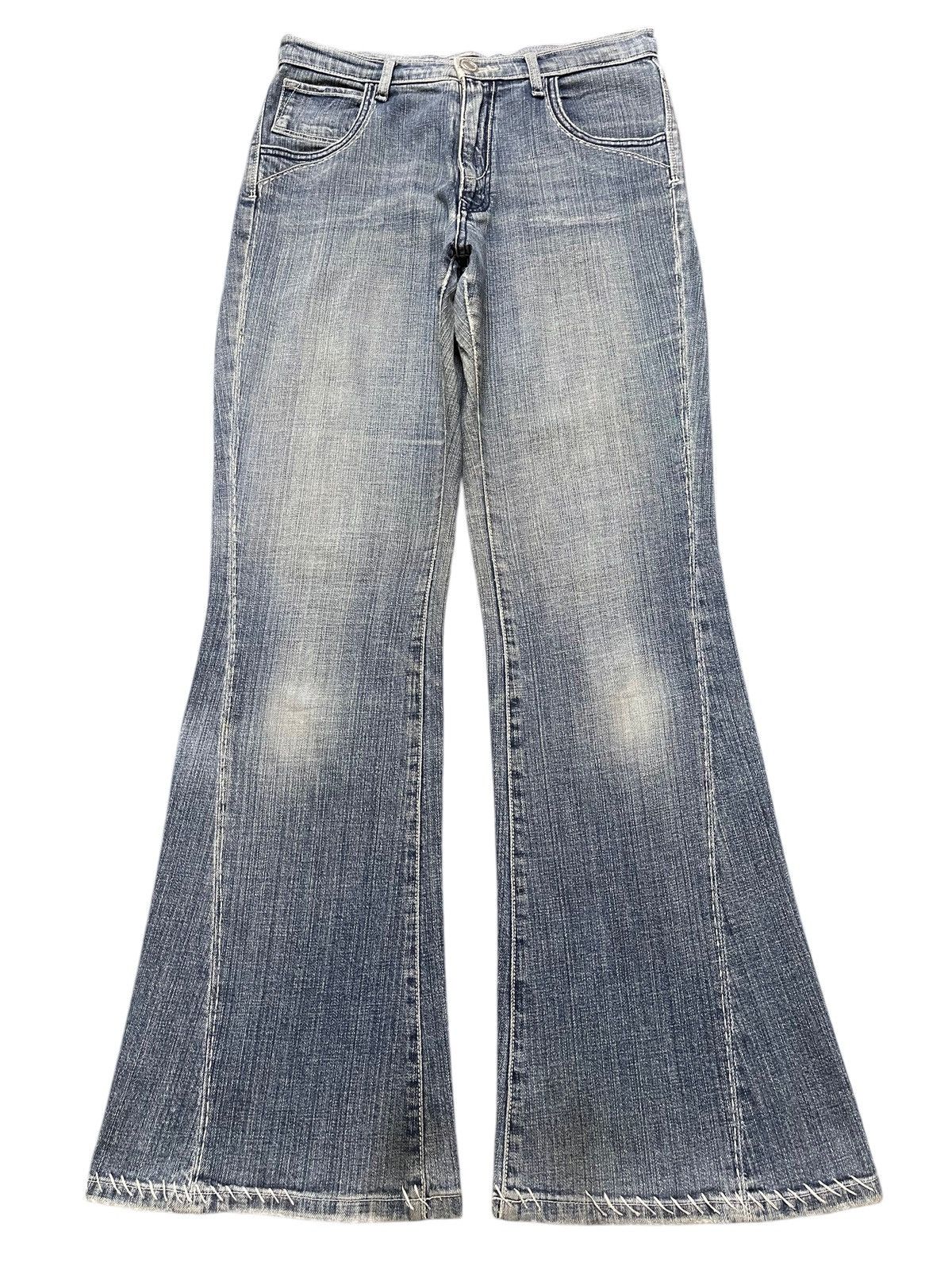 Hysteric Glamour Vintage Japanese Brand Blue Faded Wash Flared Wide Leg Jeans Size US 29 - 1 Thumbnail
