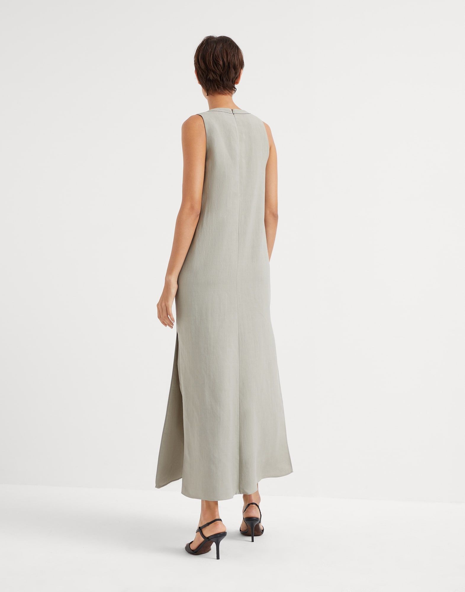 Brunello Cucinelli o1w1db10825 Dress in Open Green Size L / US 10 / IT 46 - 2 Thumbnail