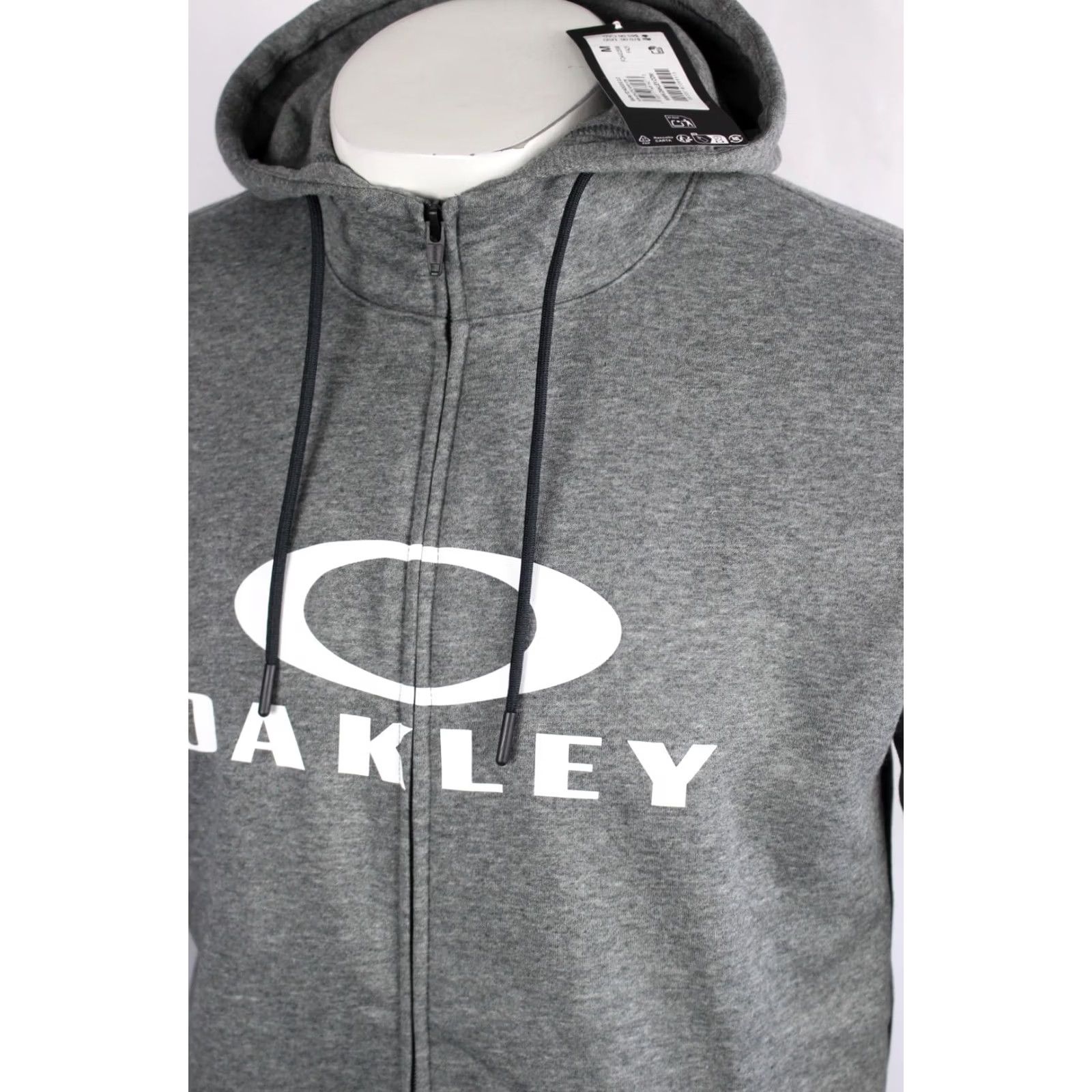 Oakley Oakley Men's Bark Full Zip Hoodie 2.0 Sweatshirt M Medium Athletic Grey Size US M / EU 48-50 / 2 - 4 Thumbnail