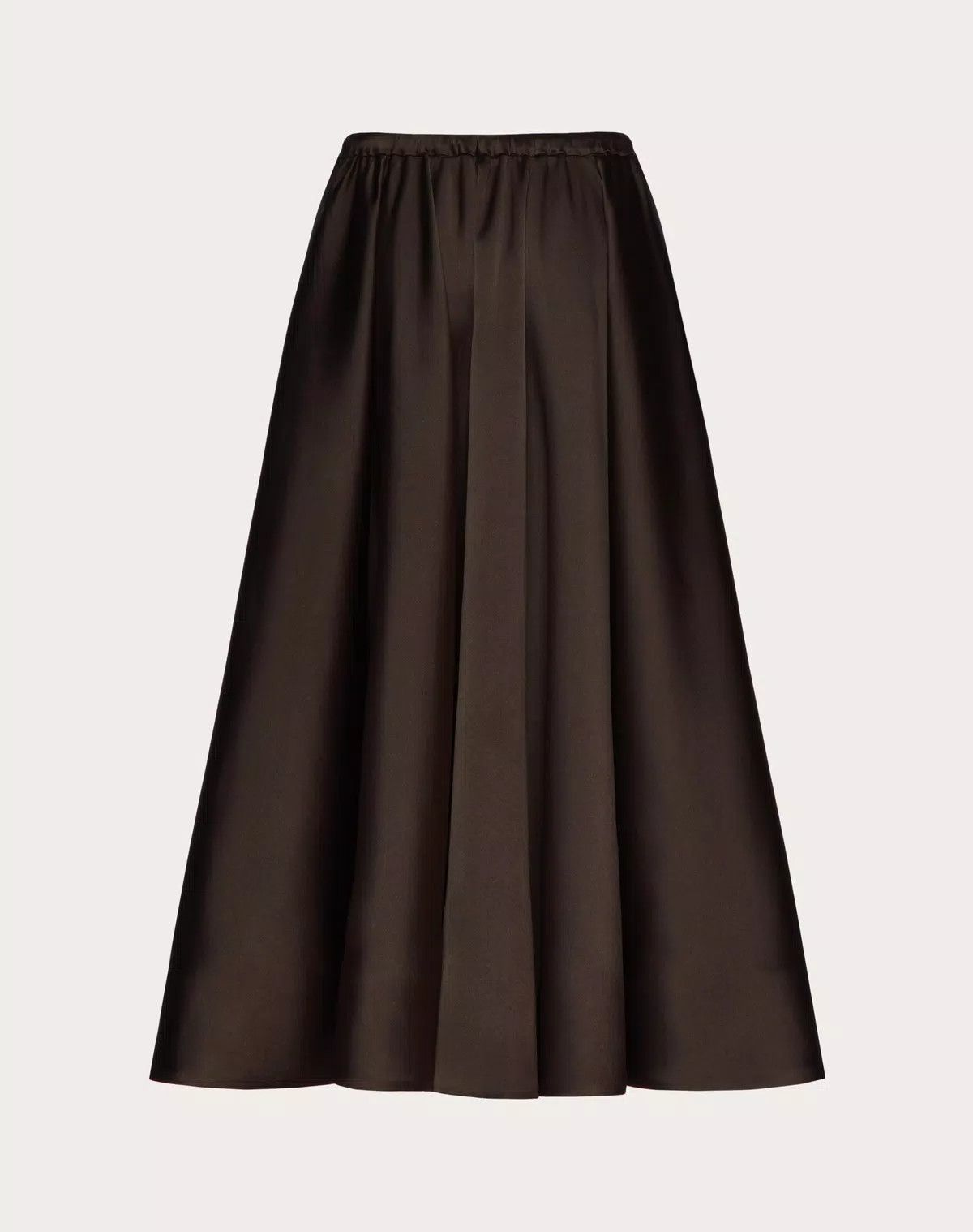Valentino o1s1wg111125 Techno Duchesse Midi Skirt in Brown Size 28" / US 6 / IT 42 - 2 Thumbnail