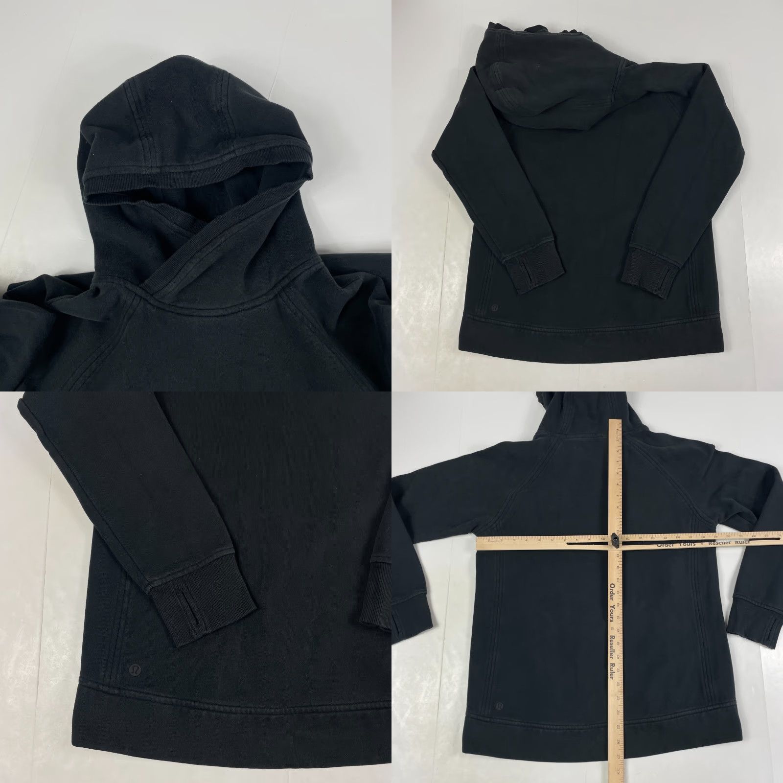 Lululemon Lululemon Hoodie Womens 8 Black Fleece Please Pullover Lined Running Stretch Gym Shirt Pullover Hooded Mock Neck Size M / US 6-8 / IT 42-44 - 8 Thumbnail