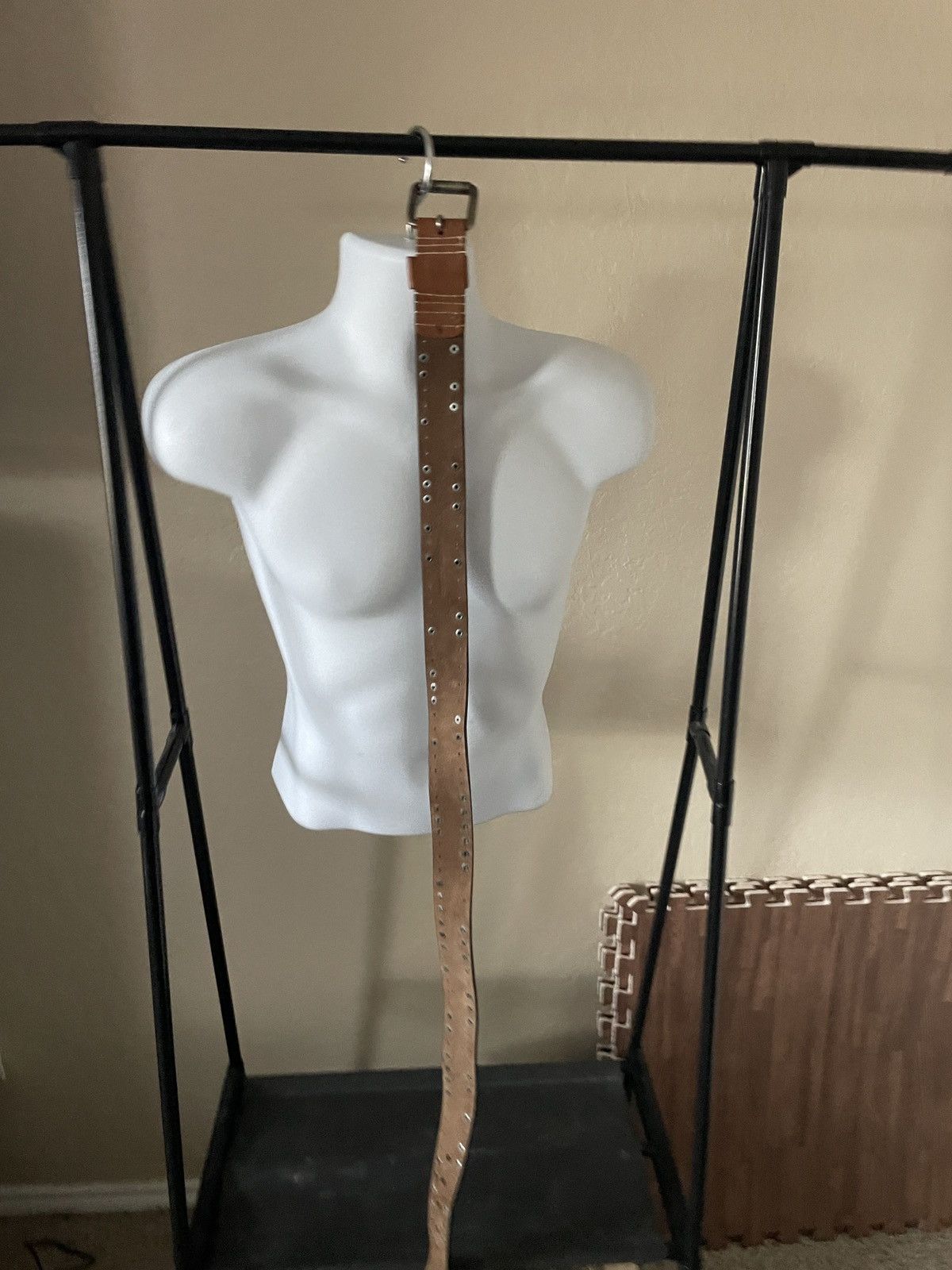 Genuine Leather Couro Legitimo Belt with studs Size ONE SIZE - 3 Thumbnail