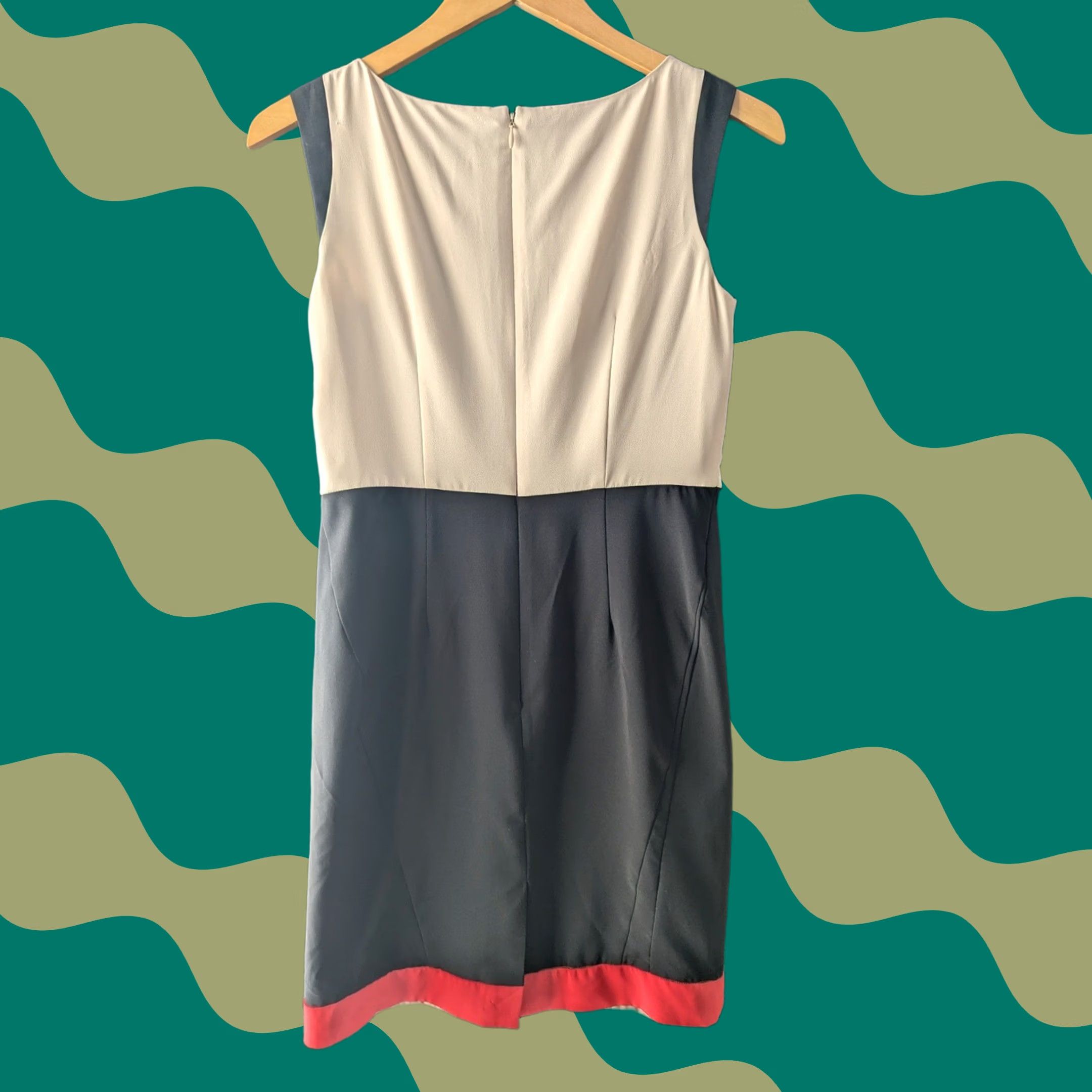 Ann Taylor Ann Taylor Colorblock Sheath Dress Red Trim Sleeveless Business Casual Size 8P Size M / US 6-8 / IT 42-44 - 1 Thumbnail
