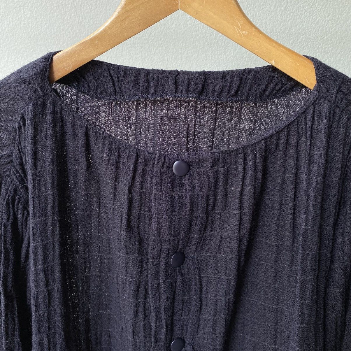 Dior Christian Dior Purple Ruched Button-Up Blouse Size M / US 6-8 / IT 42-44 - 5 Thumbnail