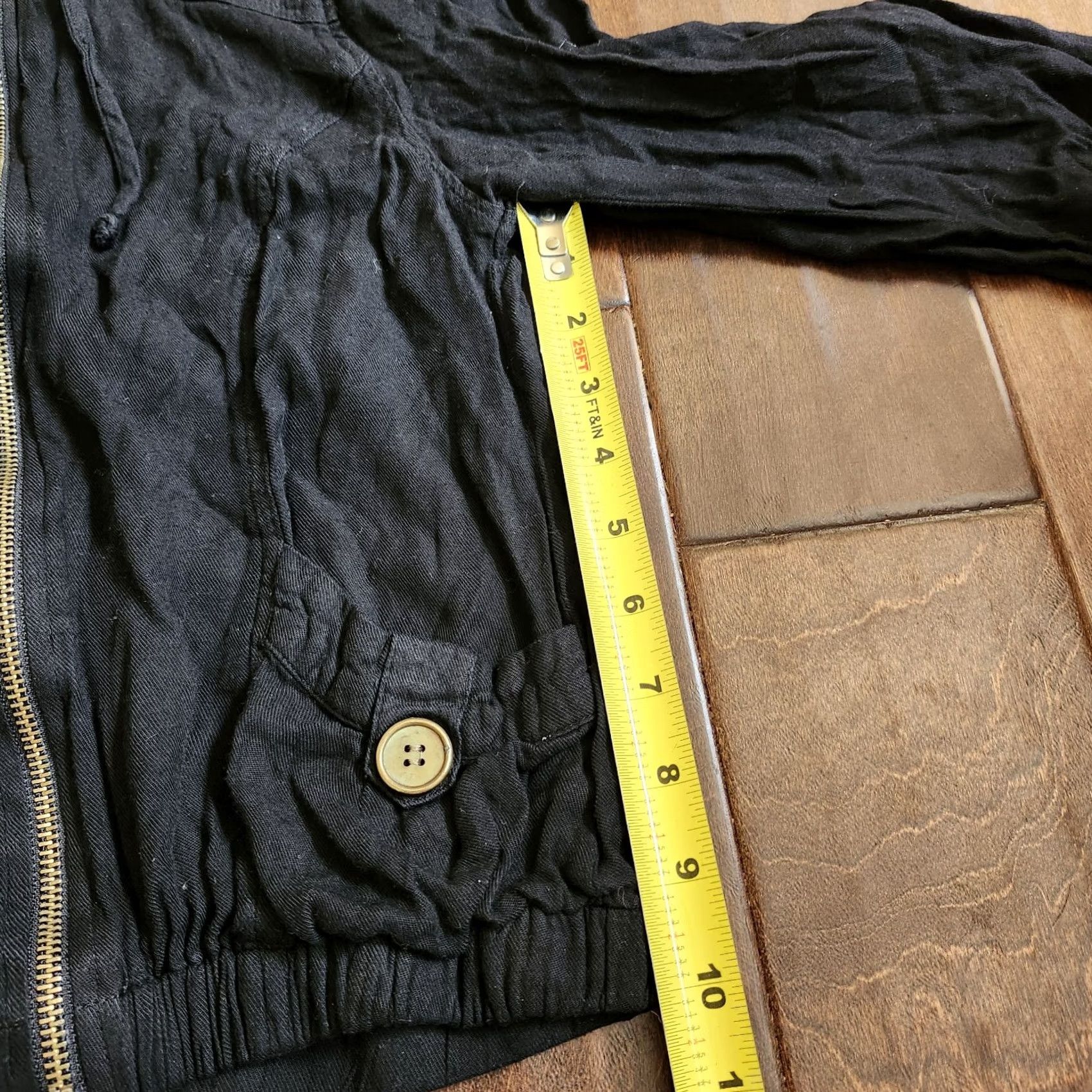 Vintage Mine Juniors Jacket Lightweigh t Black Full Zip Hip Length Sz Small Shirt Womens Small Black Knit Rayon Zipper Short Spring 90s Hippie Style Velvet? Size S / US 4 / IT 40 - 7 Thumbnail