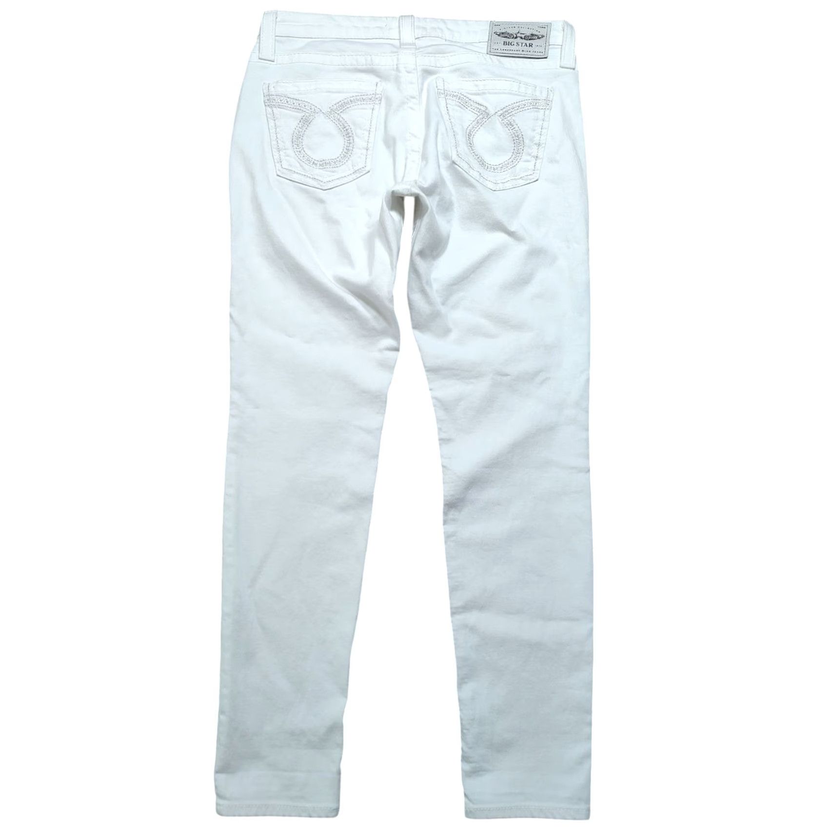Denime BIG STAR Jeans Womens White Alex Skinny Denim 30 X 29 Slim Stretch 5-Pocket Classic Size 30" / US 8 / IT 44 - 2 Thumbnail